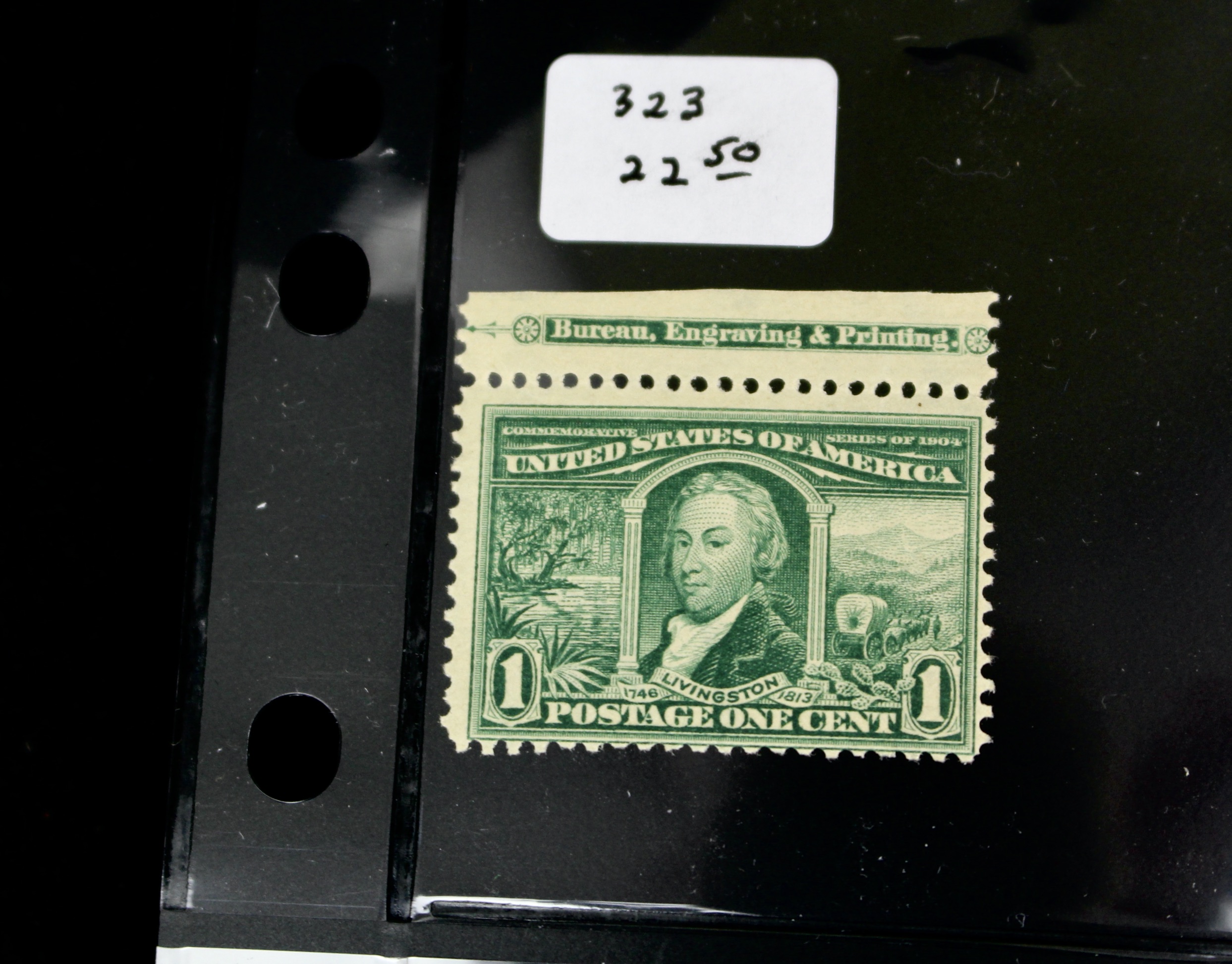 Eight Mint Condition Early U.S. Postage Stamps, Scott 323 to 330