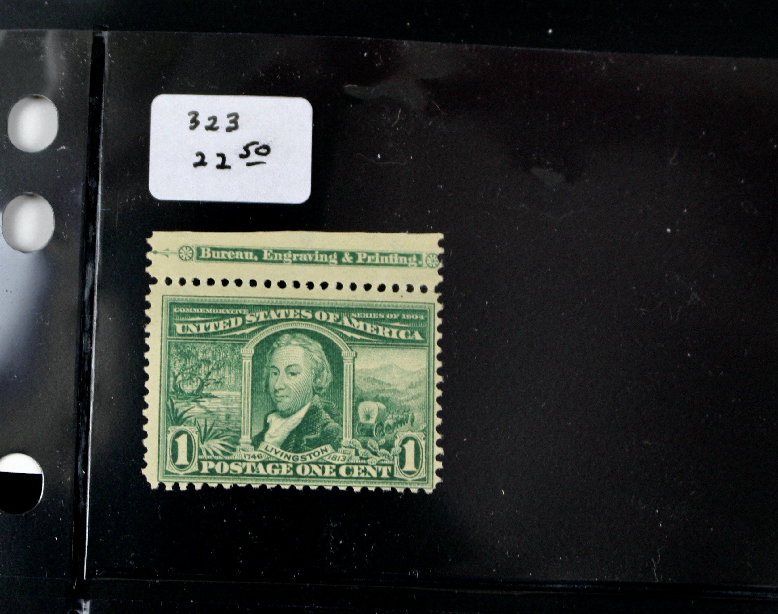 Eight Mint Condition Early U.S. Postage Stamps, Scott 323 to 330