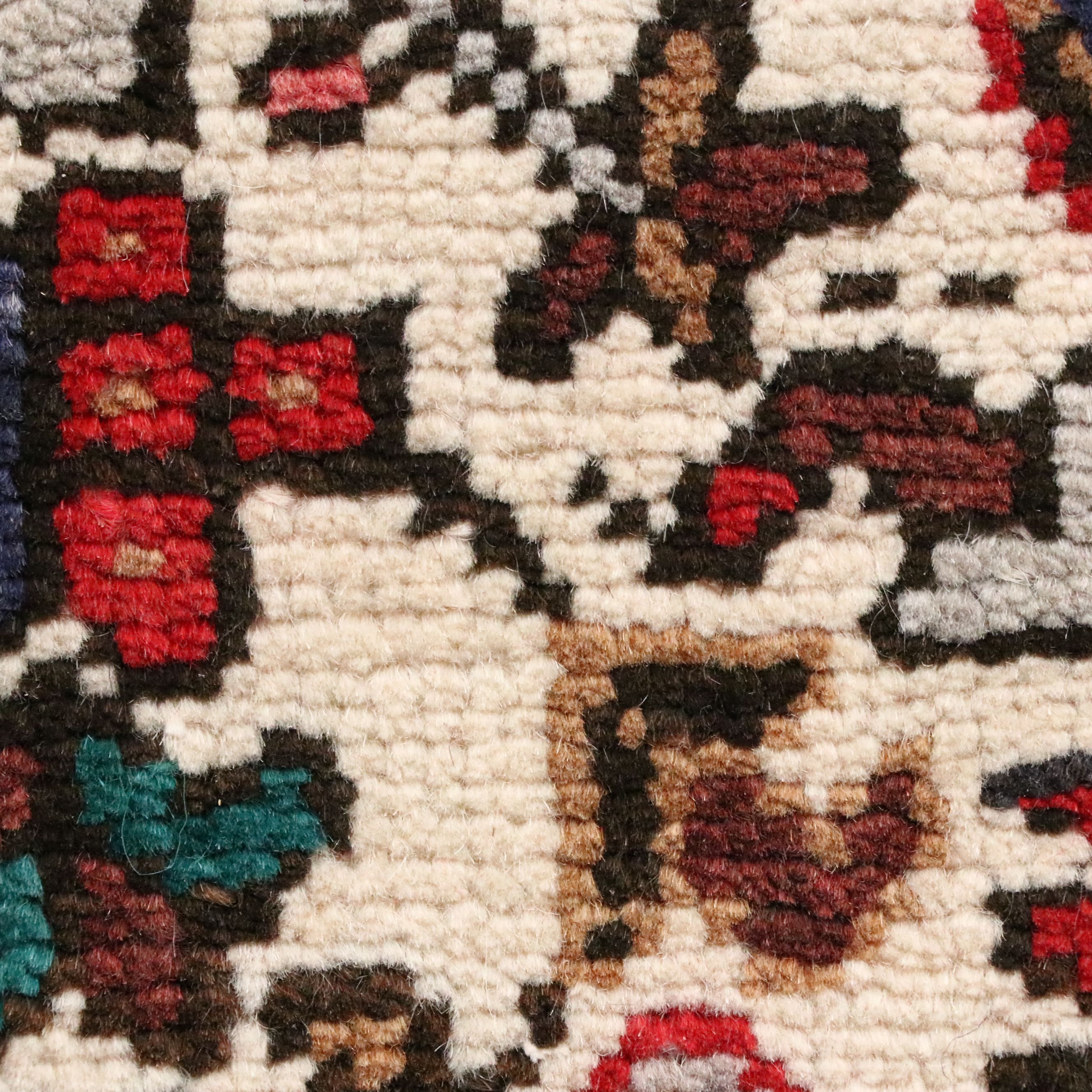 3'5 x 4'11 Hand-Knotted Persian Heriz Accent Rug