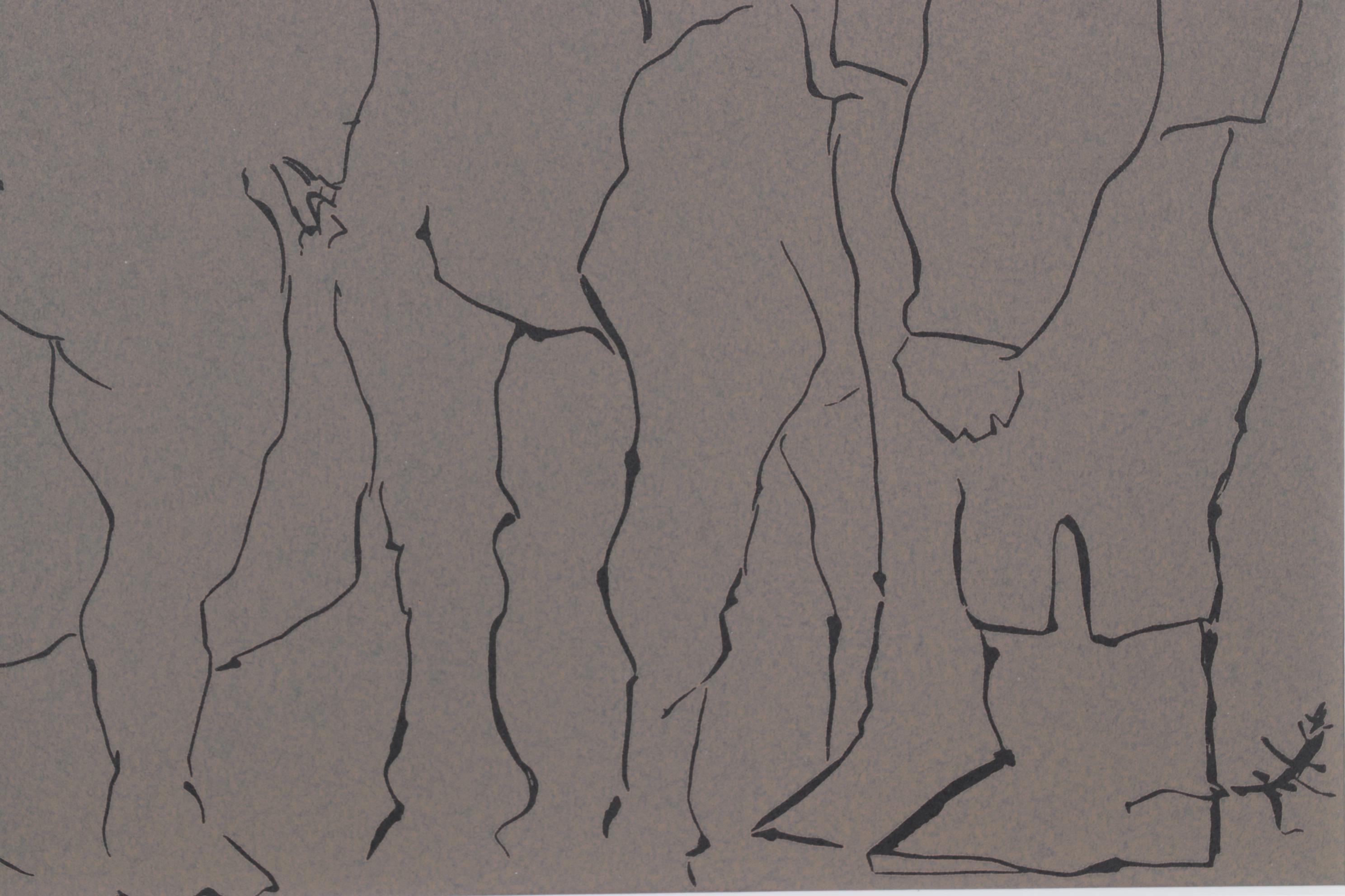 Pablo Picasso Linoleum Cut "Picador, Woman, and Horse," 1962