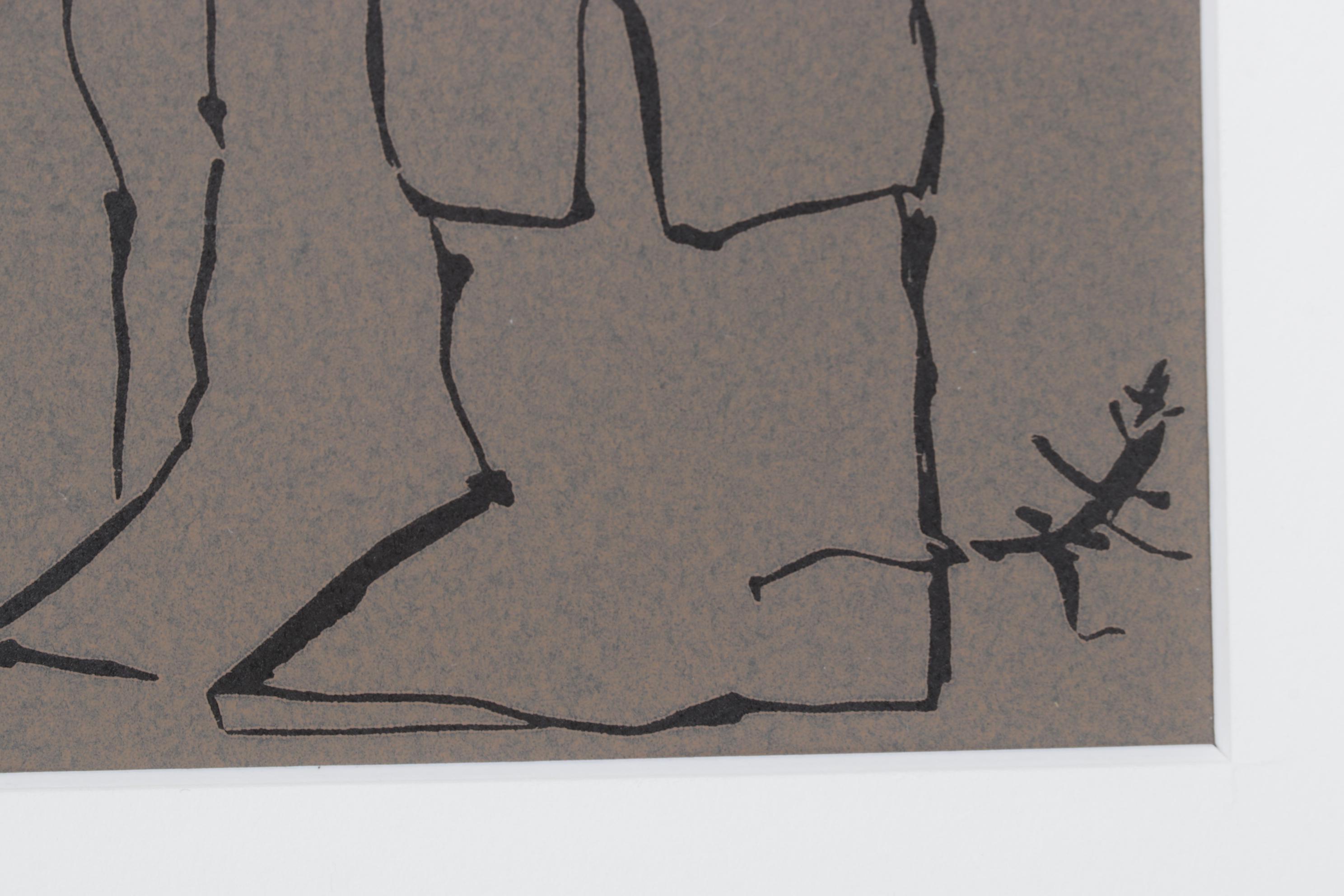 Pablo Picasso Linoleum Cut "Picador, Woman, and Horse," 1962