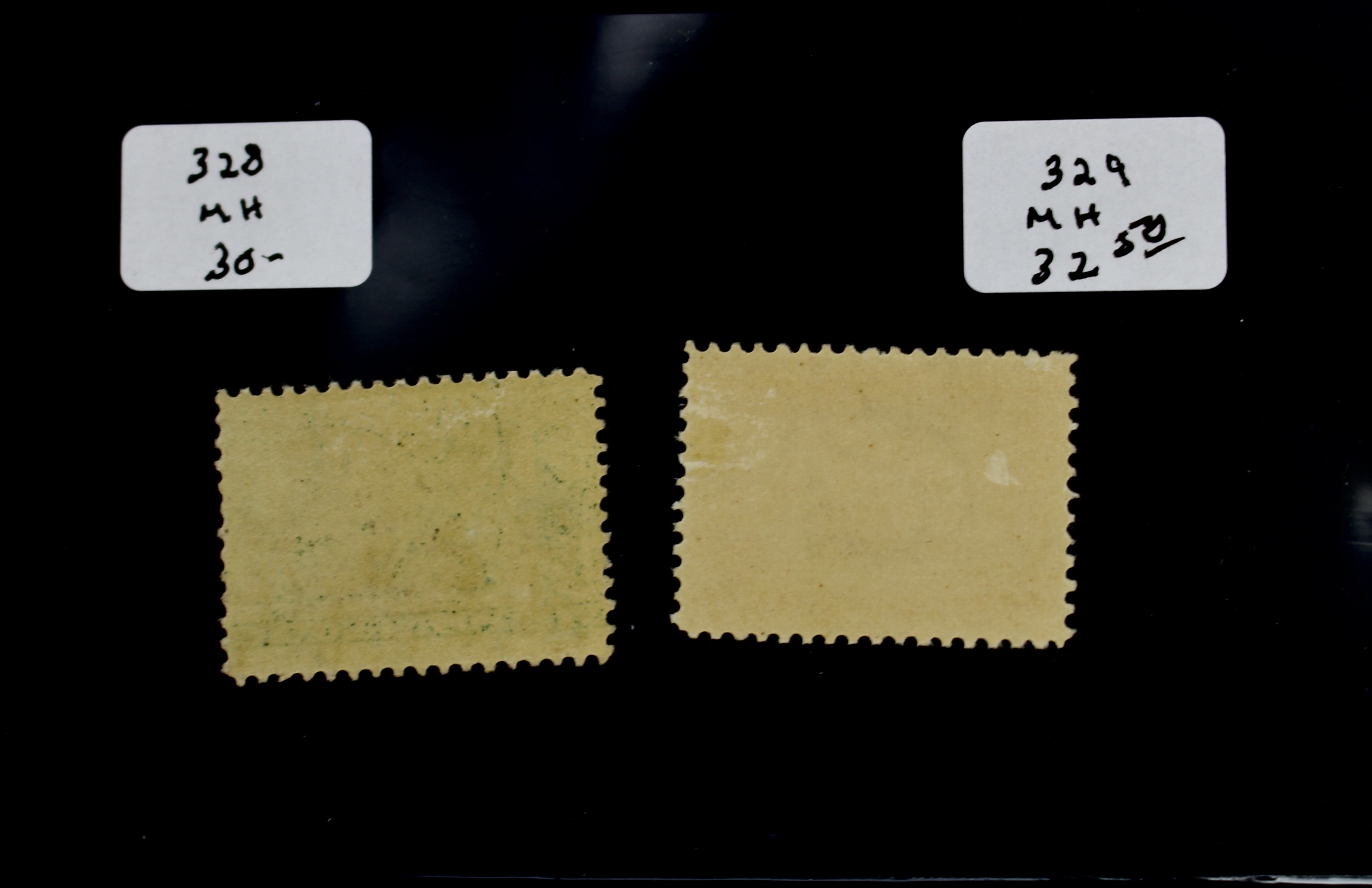 Eight Mint Condition Early U.S. Postage Stamps, Scott 323 to 330