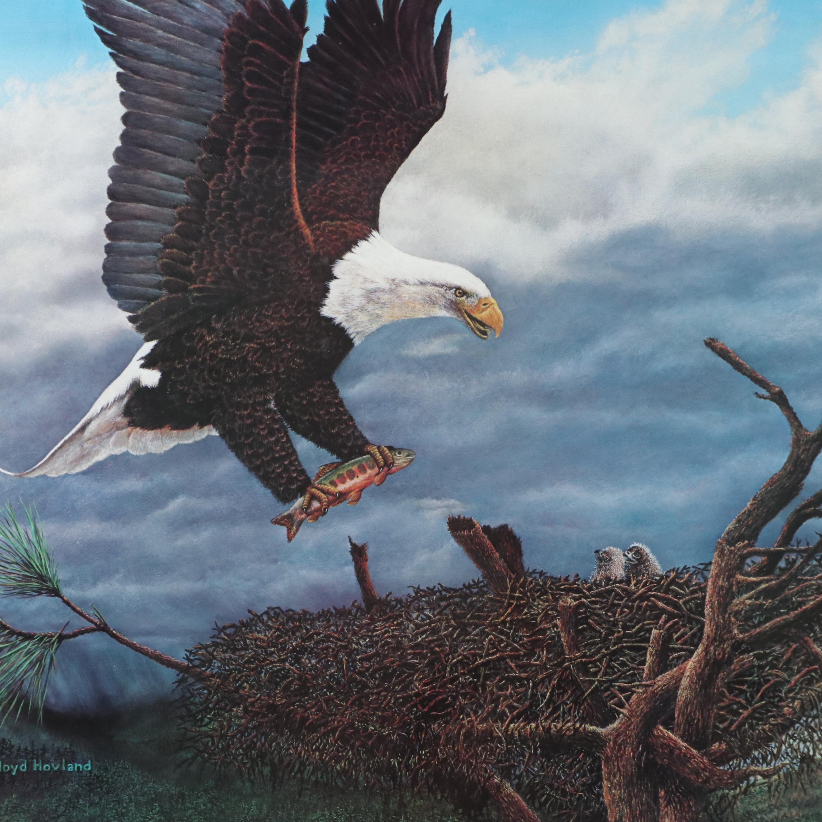 Lloyd Hovland Offset Lithograph "Survival"