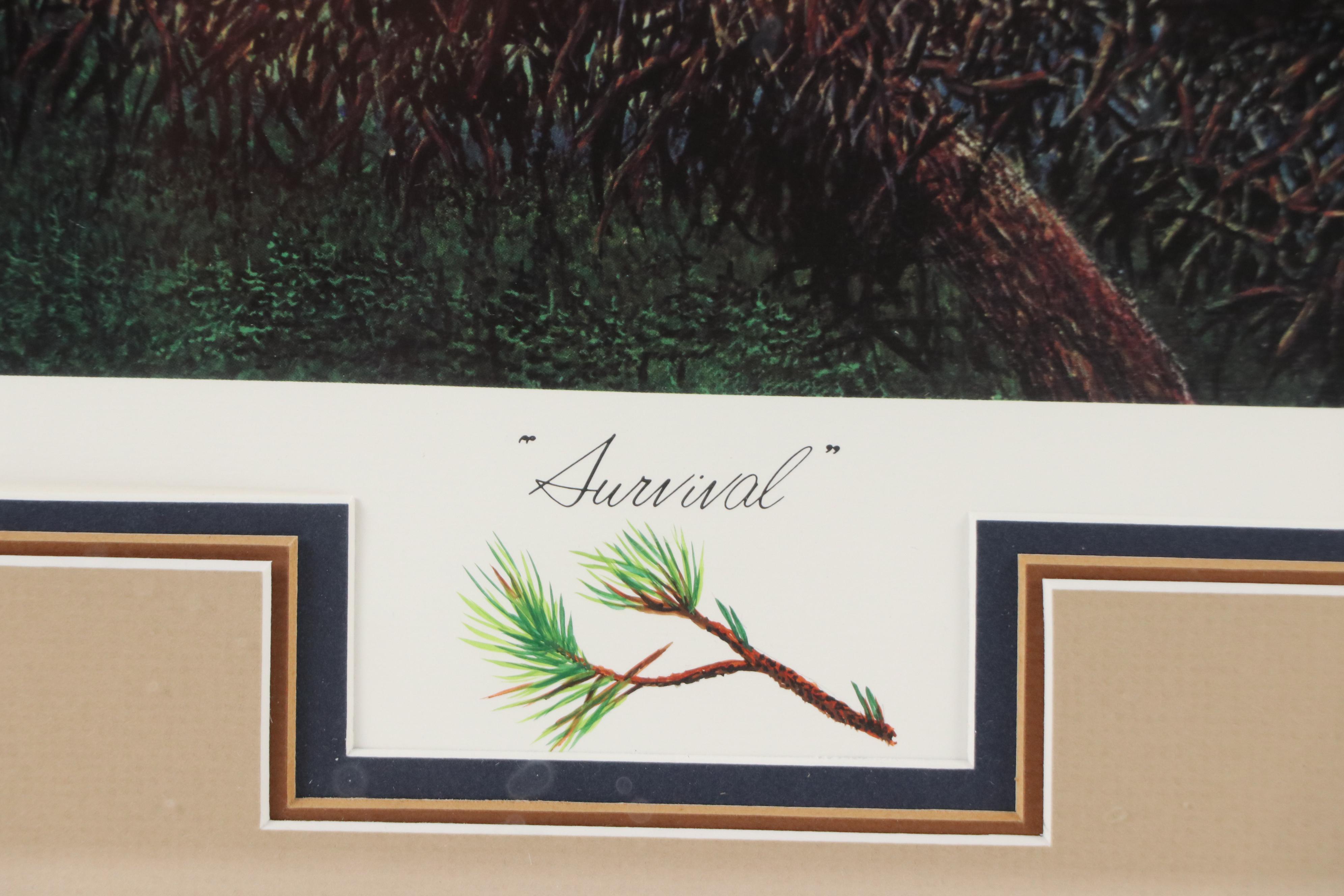 Lloyd Hovland Offset Lithograph "Survival"