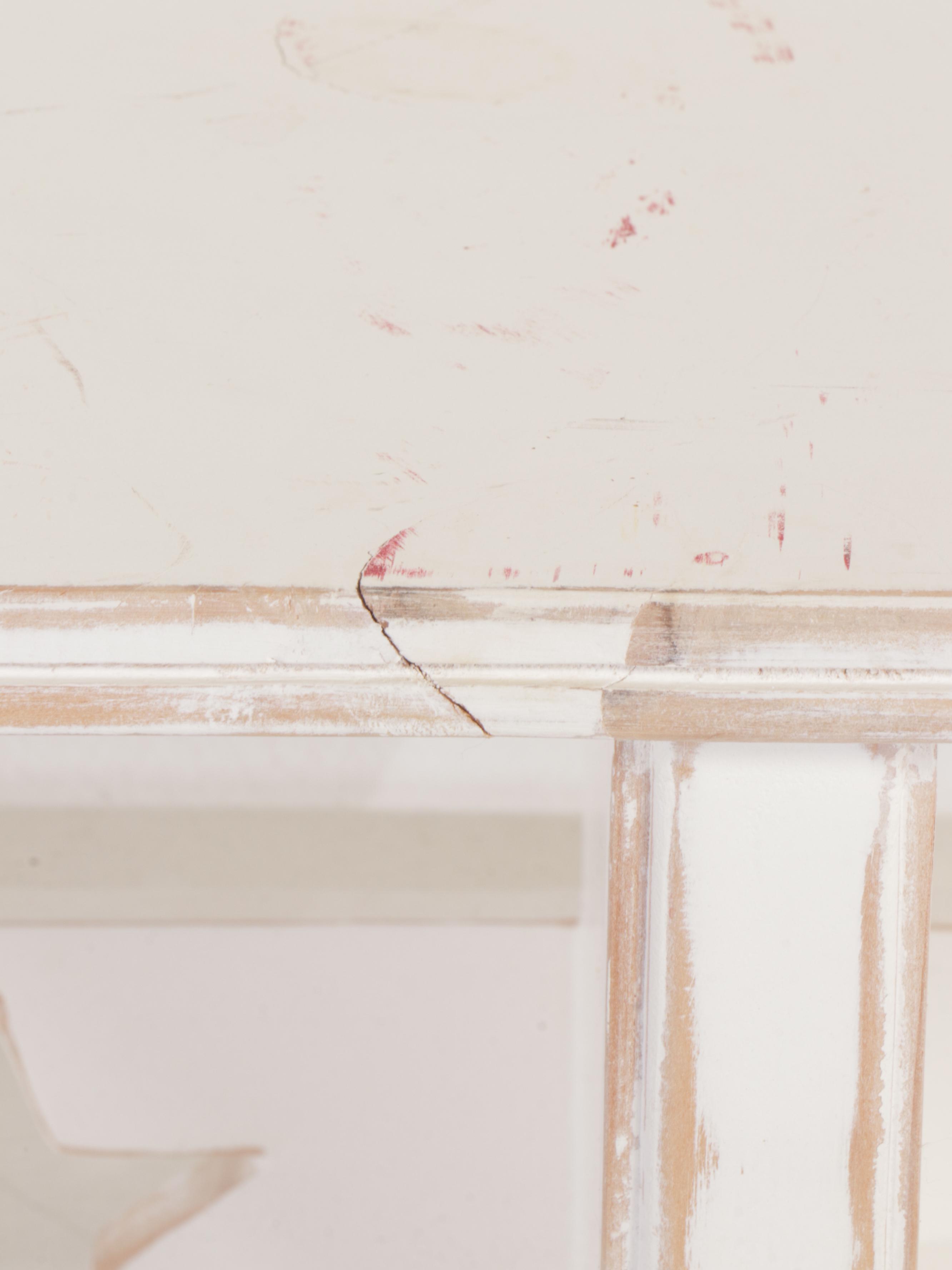 Shaker Style Red Painted Footstool with Decorative Shelf and Basket
