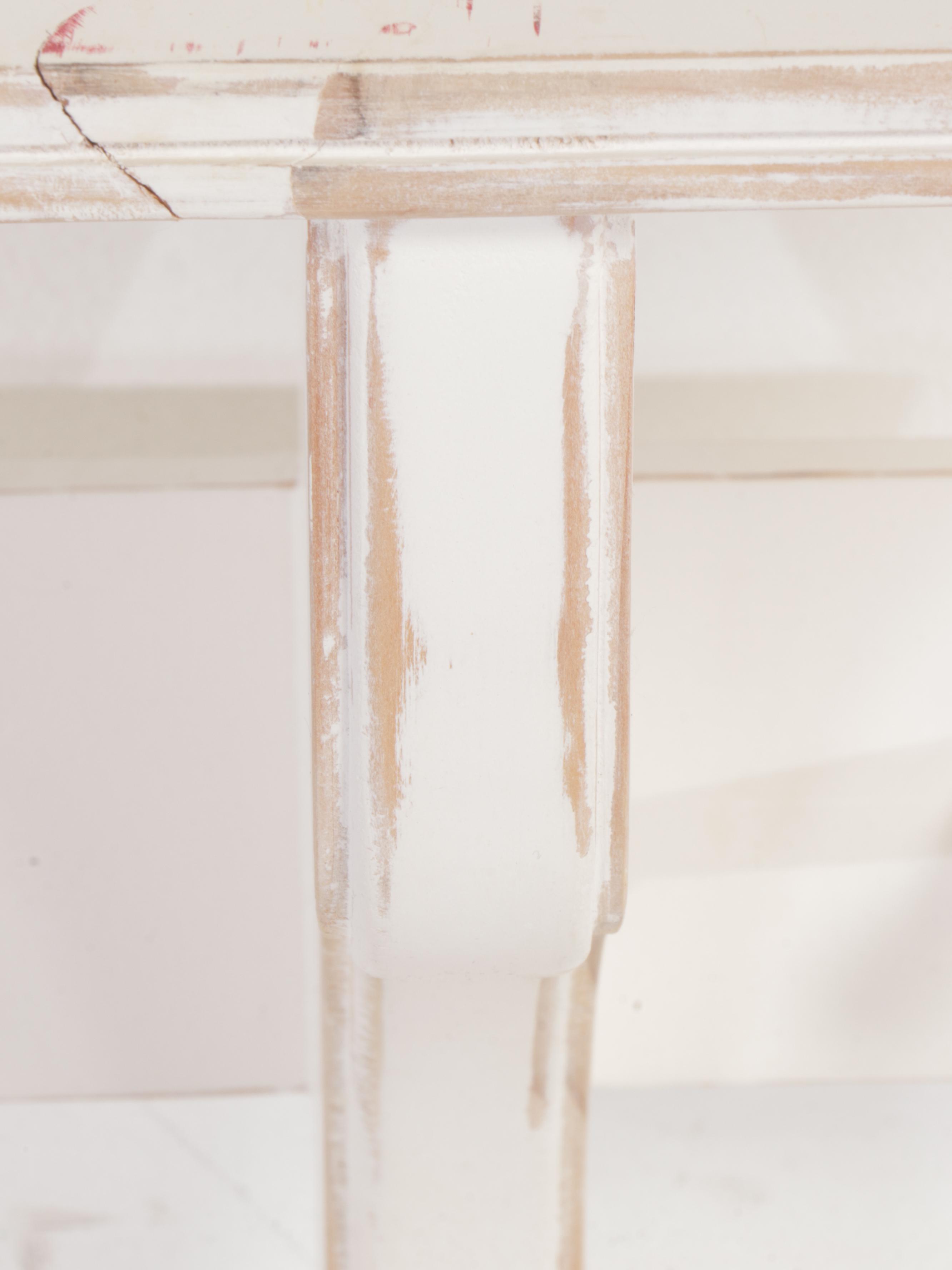 Shaker Style Red Painted Footstool with Decorative Shelf and Basket