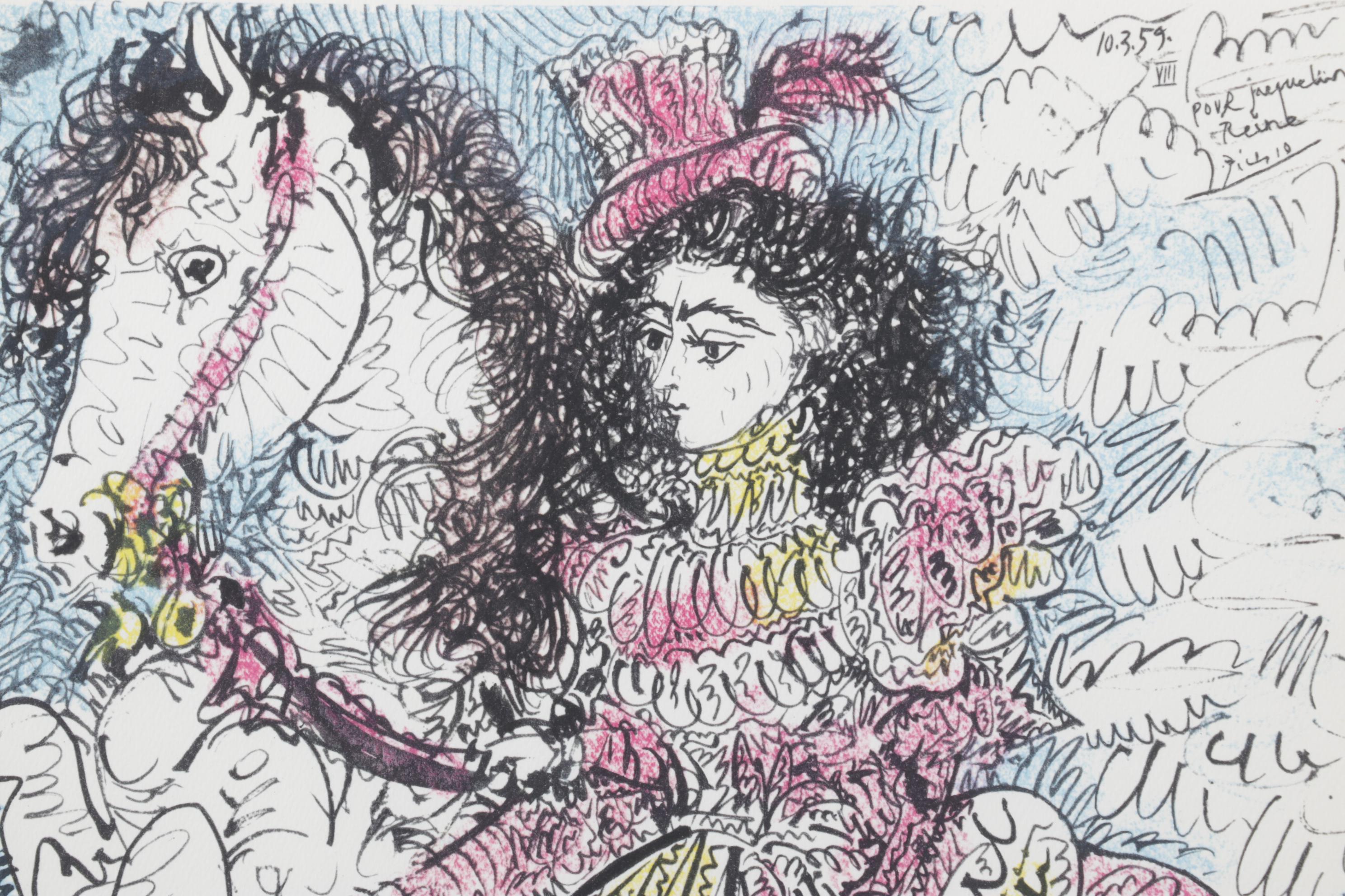 Lithograph after Pablo Picasso "Jacqueline in a Pink Dress," 1961