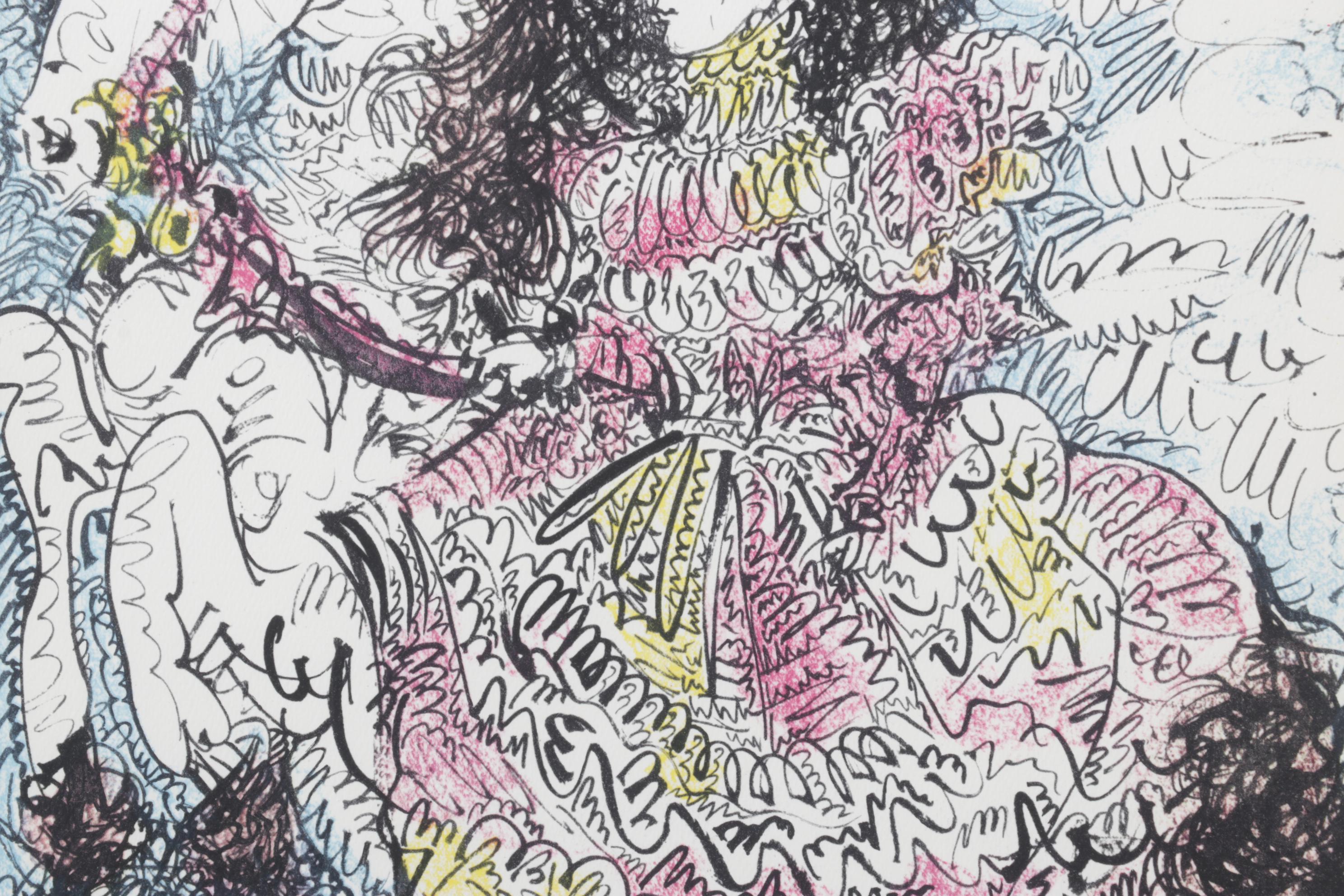 Lithograph after Pablo Picasso "Jacqueline in a Pink Dress," 1961
