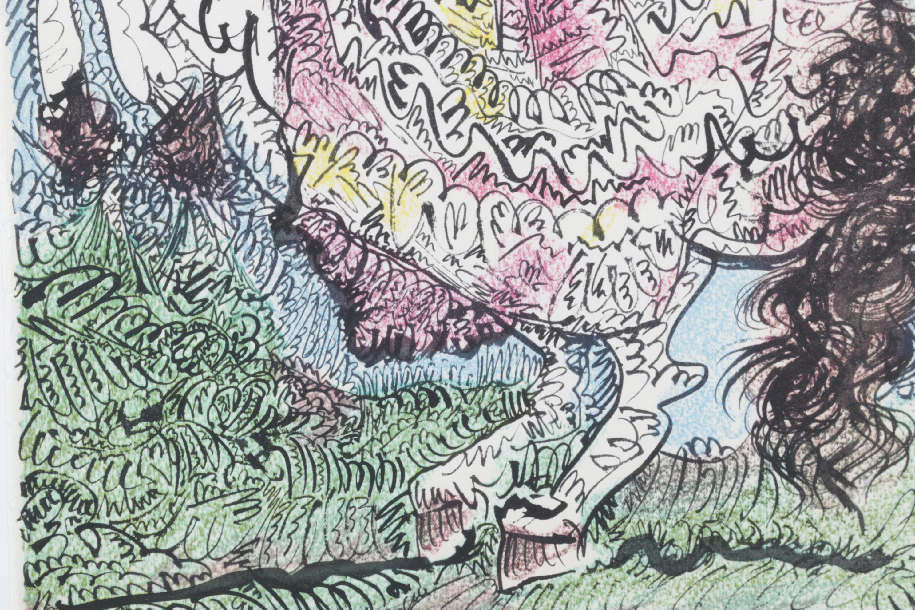 Lithograph after Pablo Picasso "Jacqueline in a Pink Dress," 1961