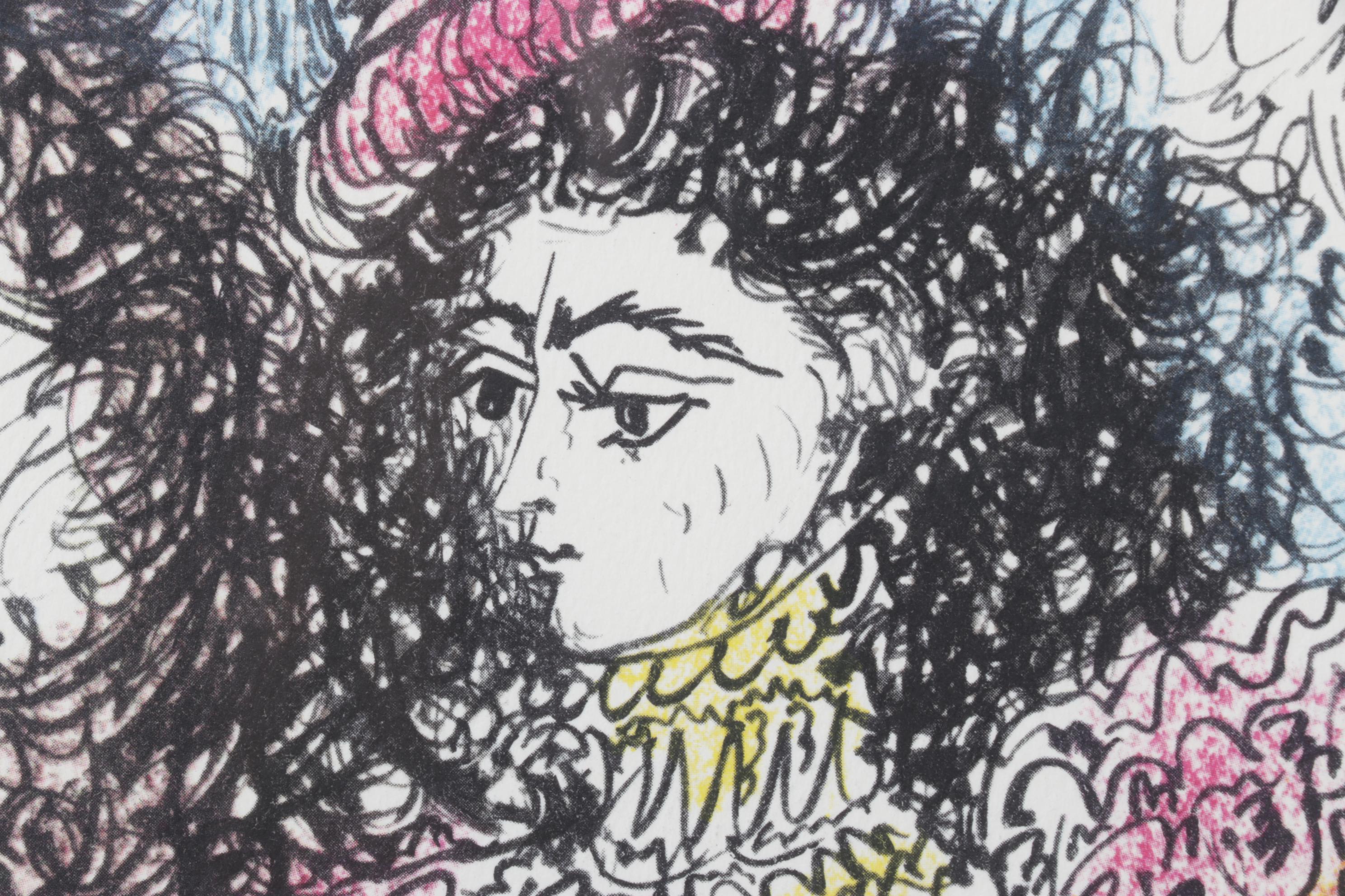 Lithograph after Pablo Picasso "Jacqueline in a Pink Dress," 1961