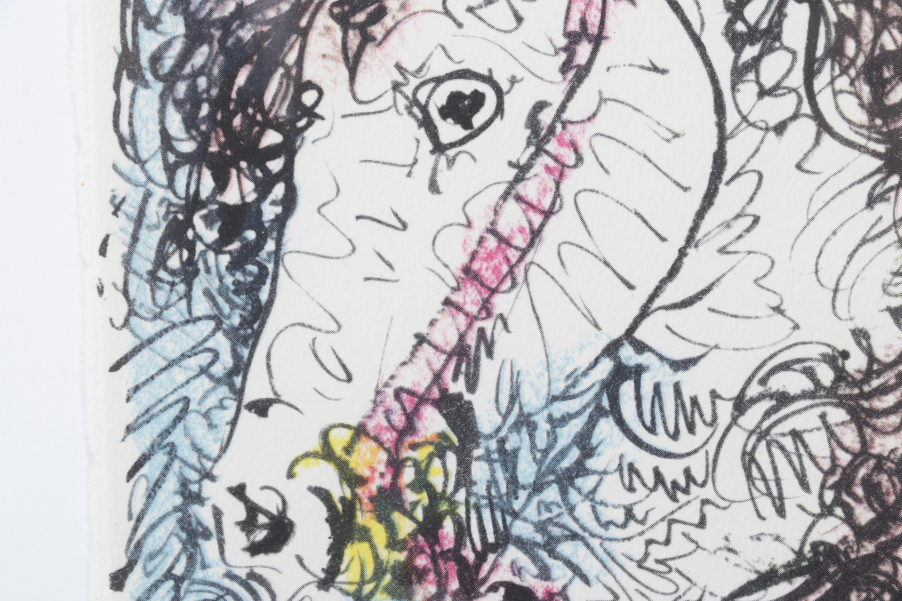 Lithograph after Pablo Picasso "Jacqueline in a Pink Dress," 1961