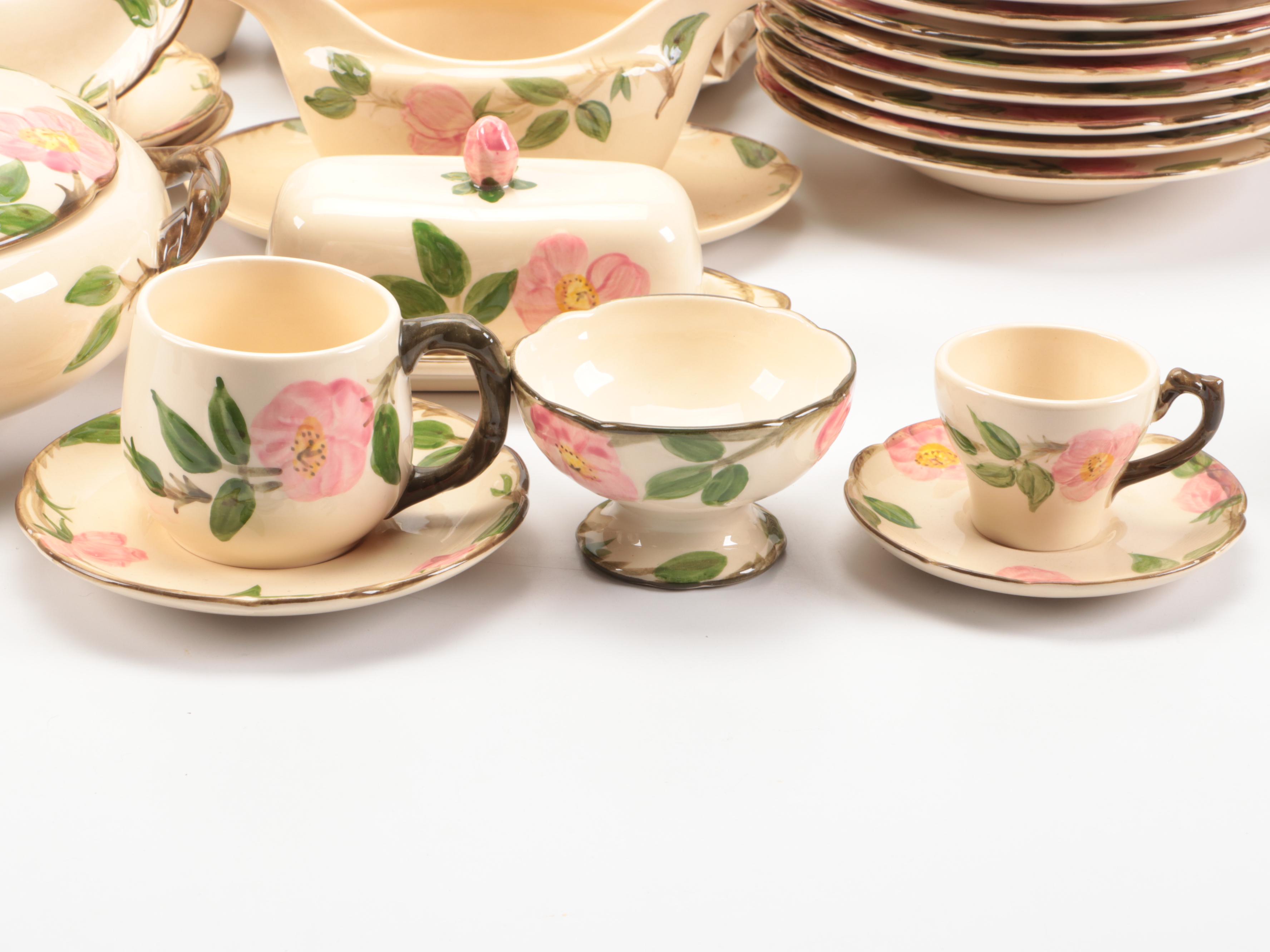 Franciscan "Dessert Rose" Tableware and Accessories, Mid to Late 20th Century