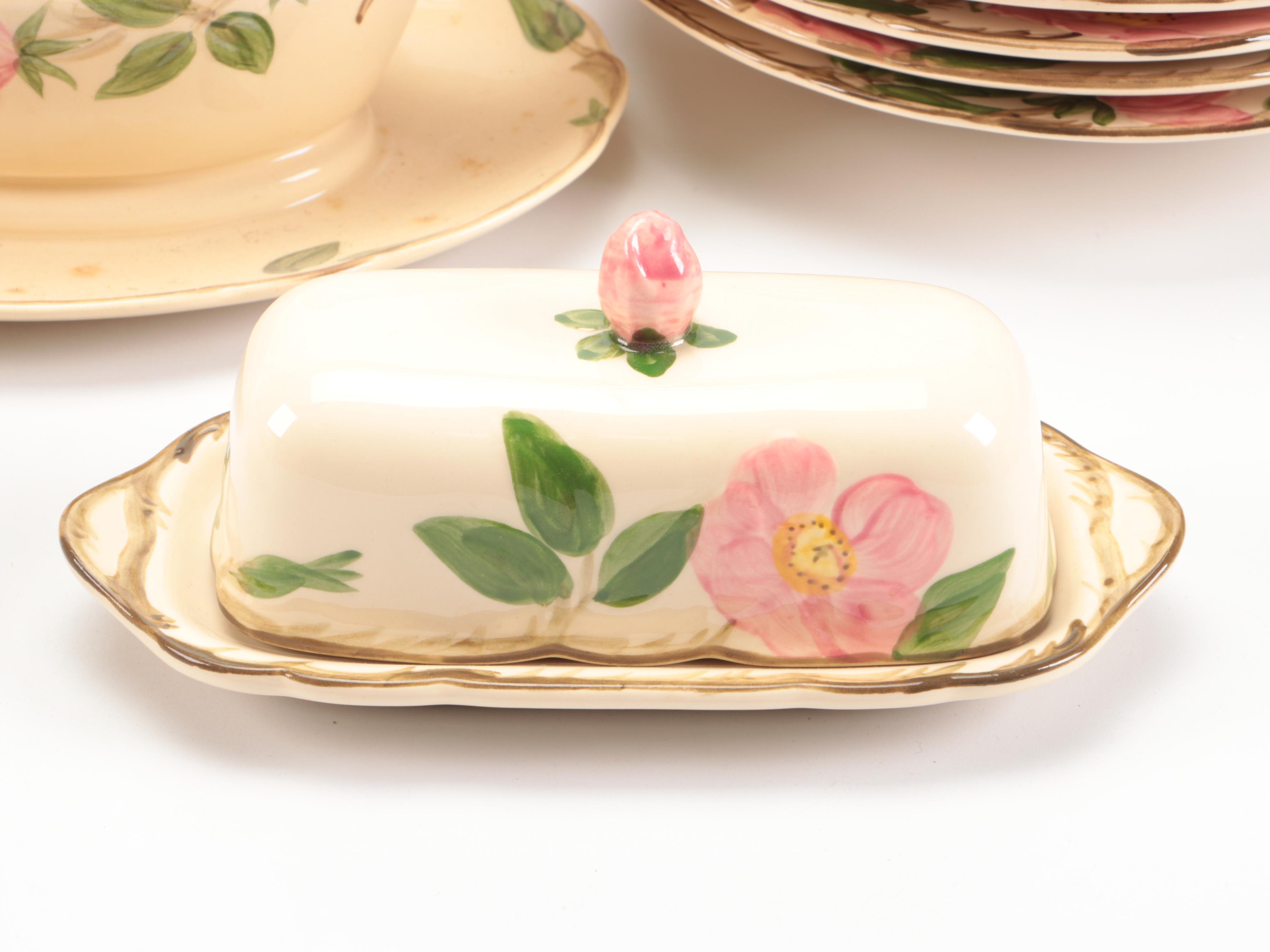 Franciscan "Dessert Rose" Tableware and Accessories, Mid to Late 20th Century