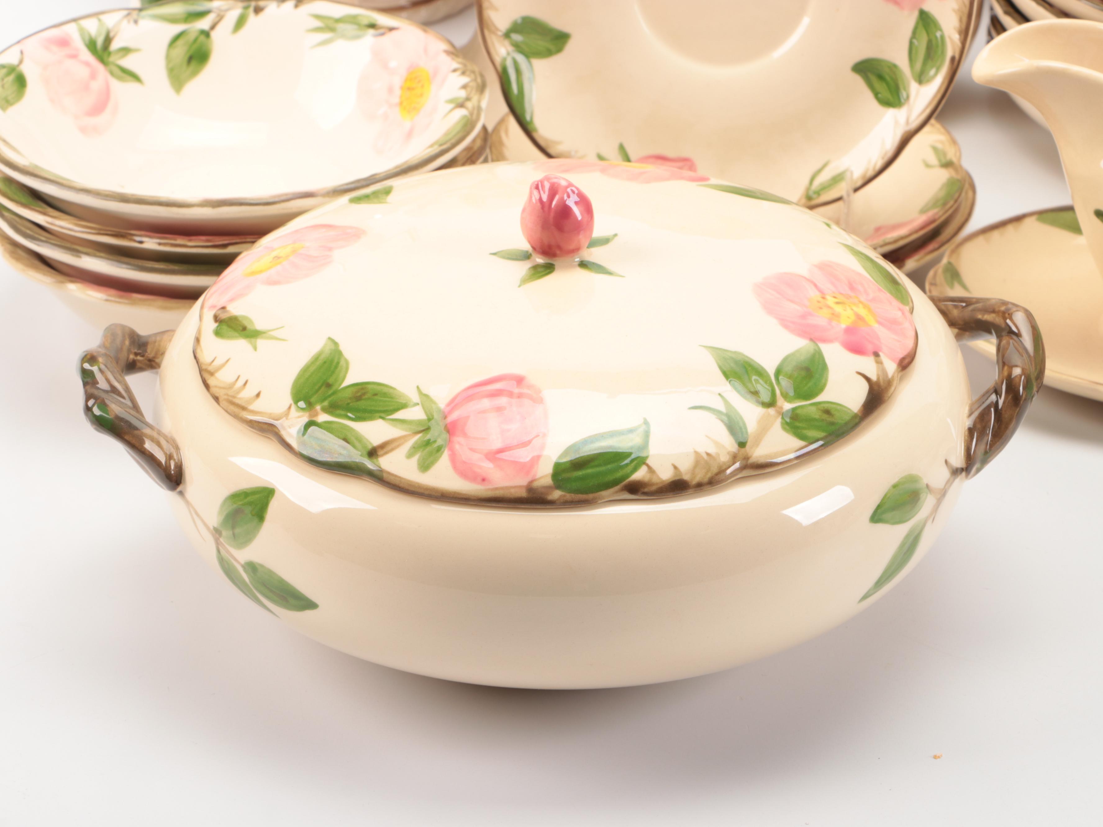 Franciscan "Dessert Rose" Tableware and Accessories, Mid to Late 20th Century