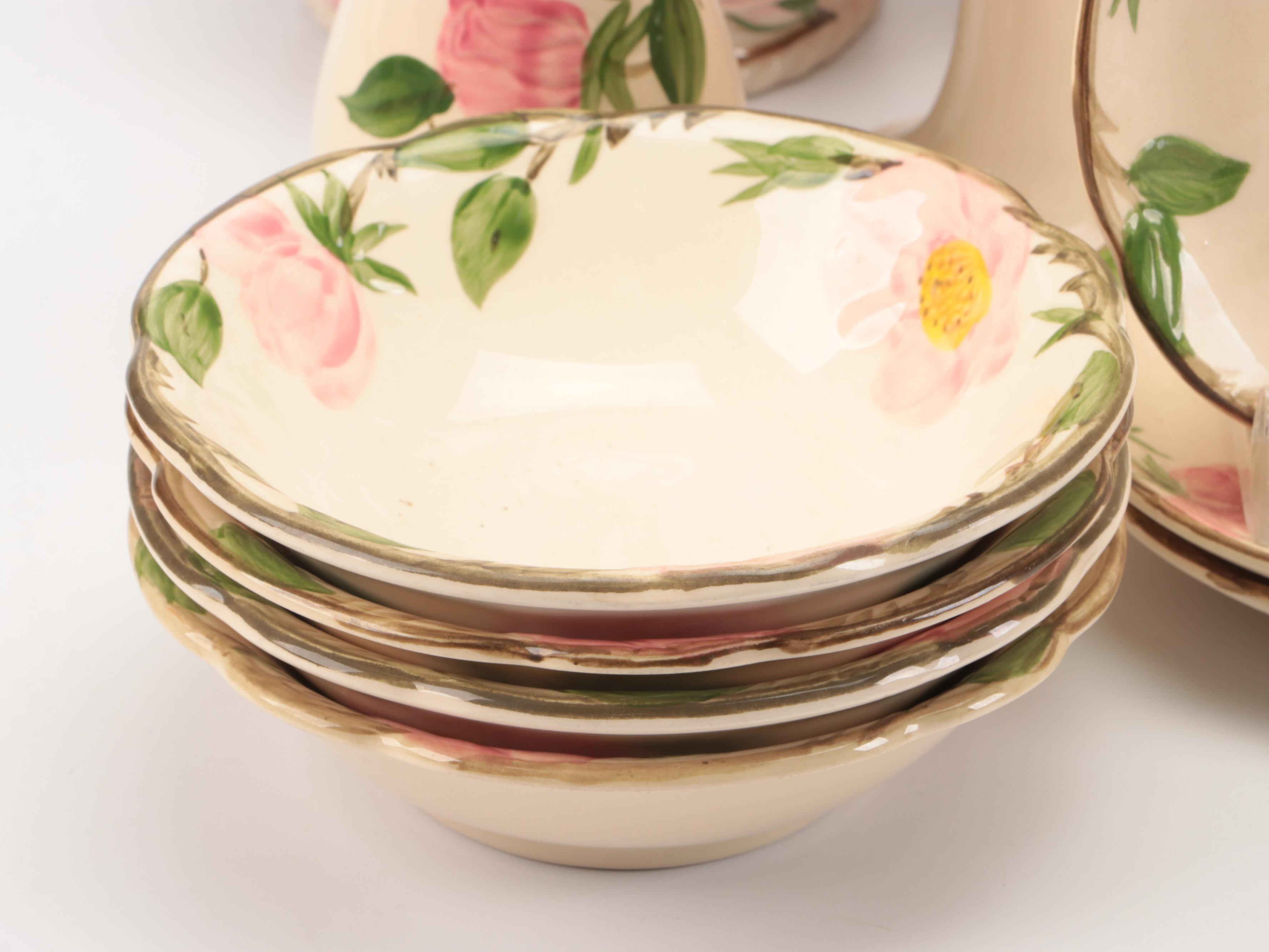 Franciscan "Dessert Rose" Tableware and Accessories, Mid to Late 20th Century