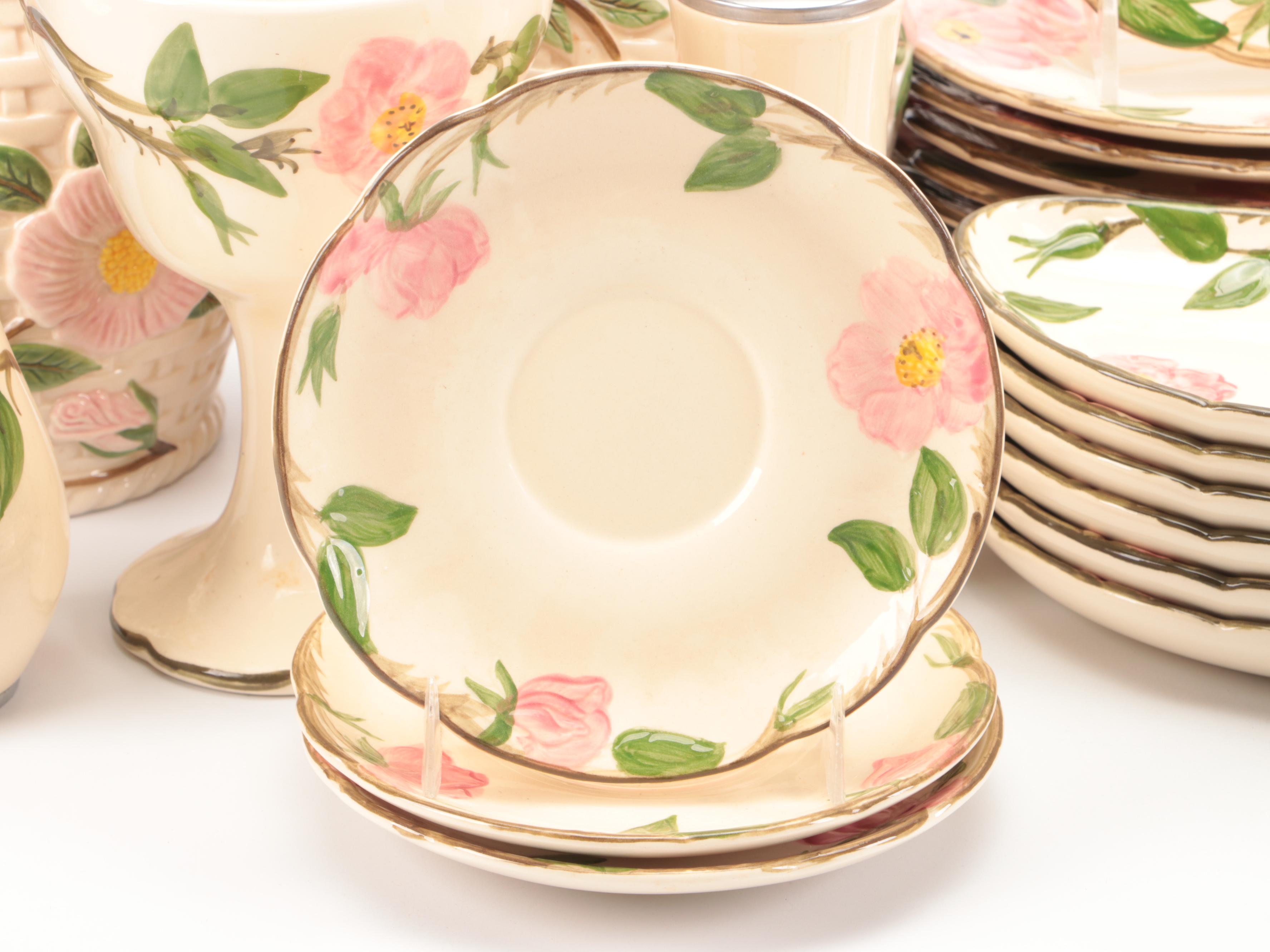 Franciscan "Dessert Rose" Tableware and Accessories, Mid to Late 20th Century