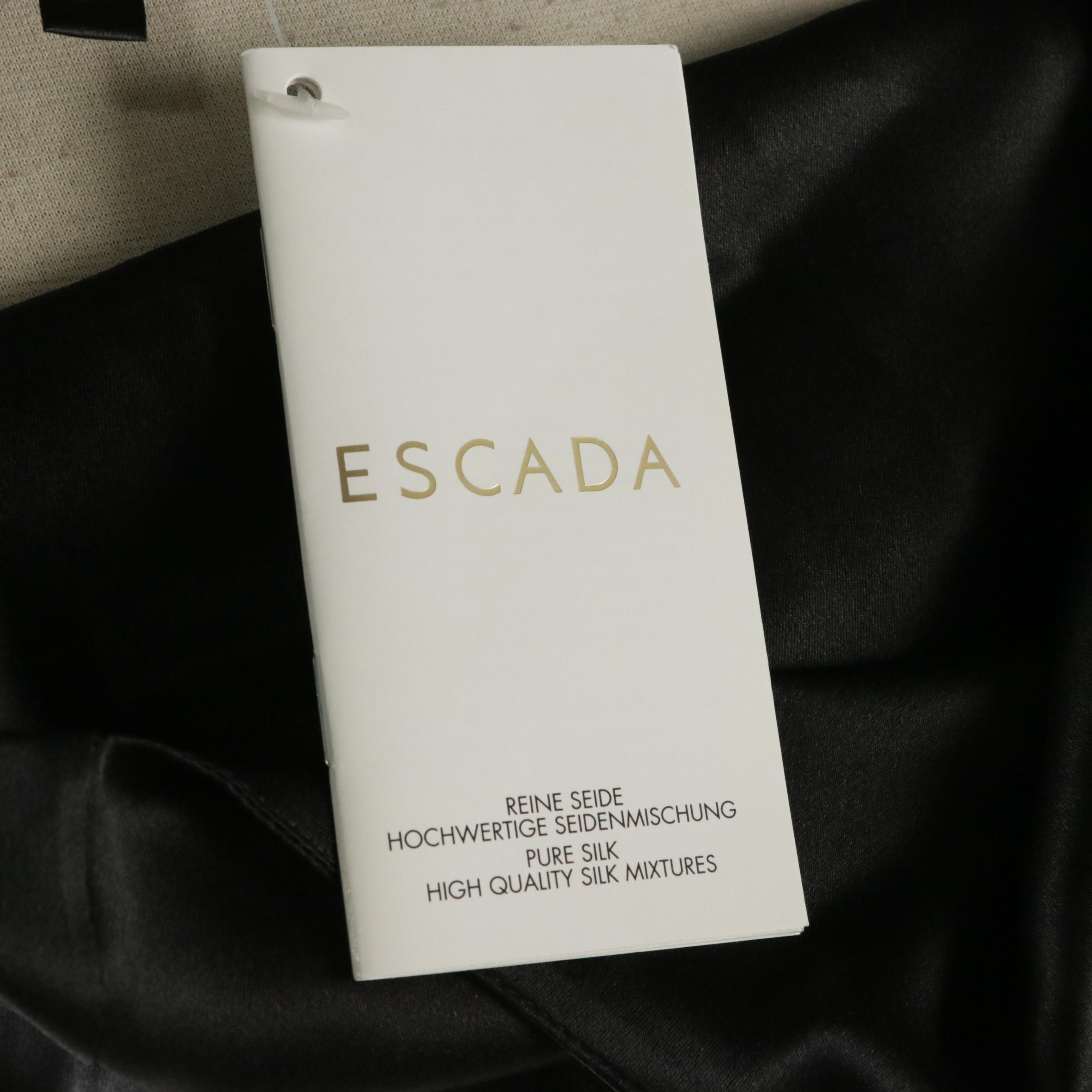 Escada Silk Satin Cami and Single-Button Jacket with Detachable Collar