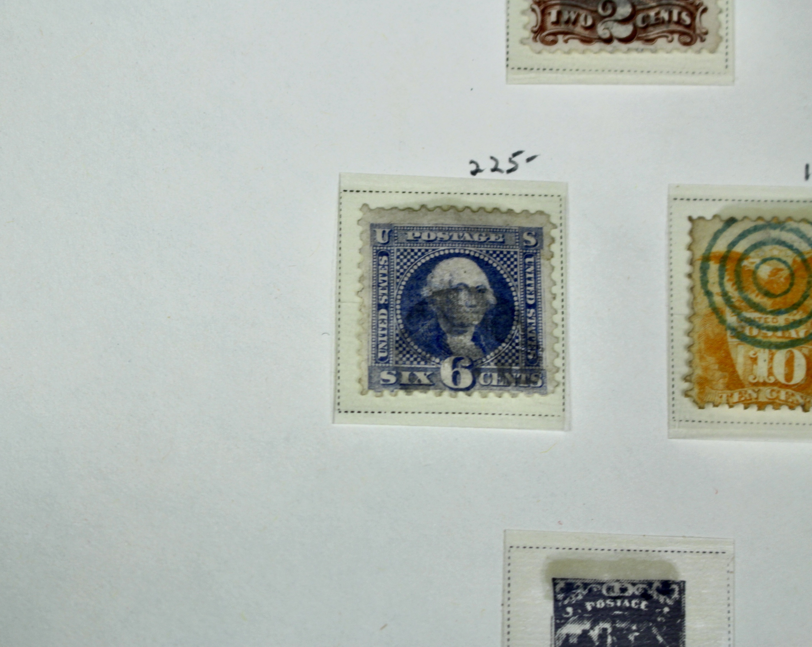 Seven Different 1869 Pictorial U.S. Postage Stamps