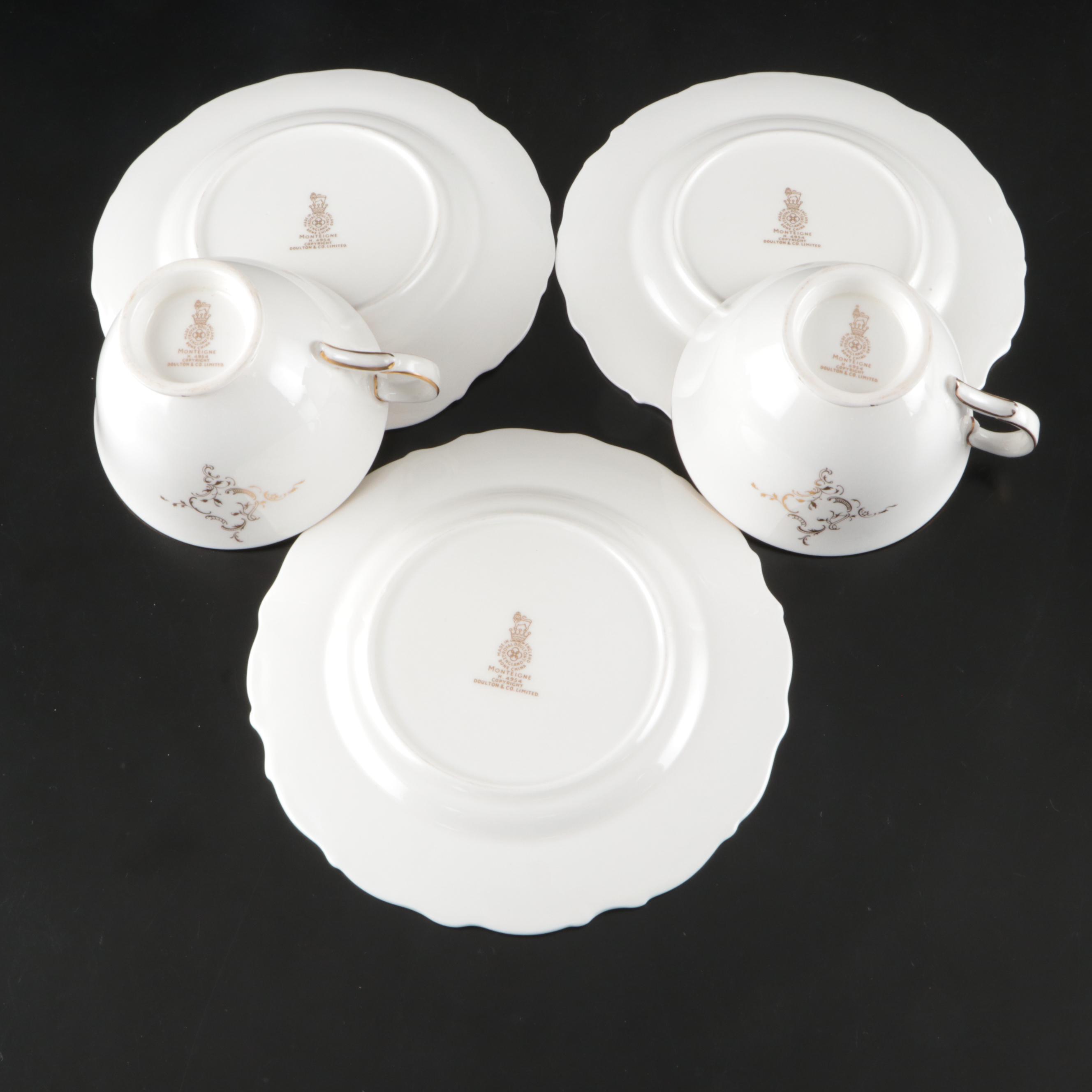 Royal Doulton "Monteigne" Bone China Plates and Tea Accesories