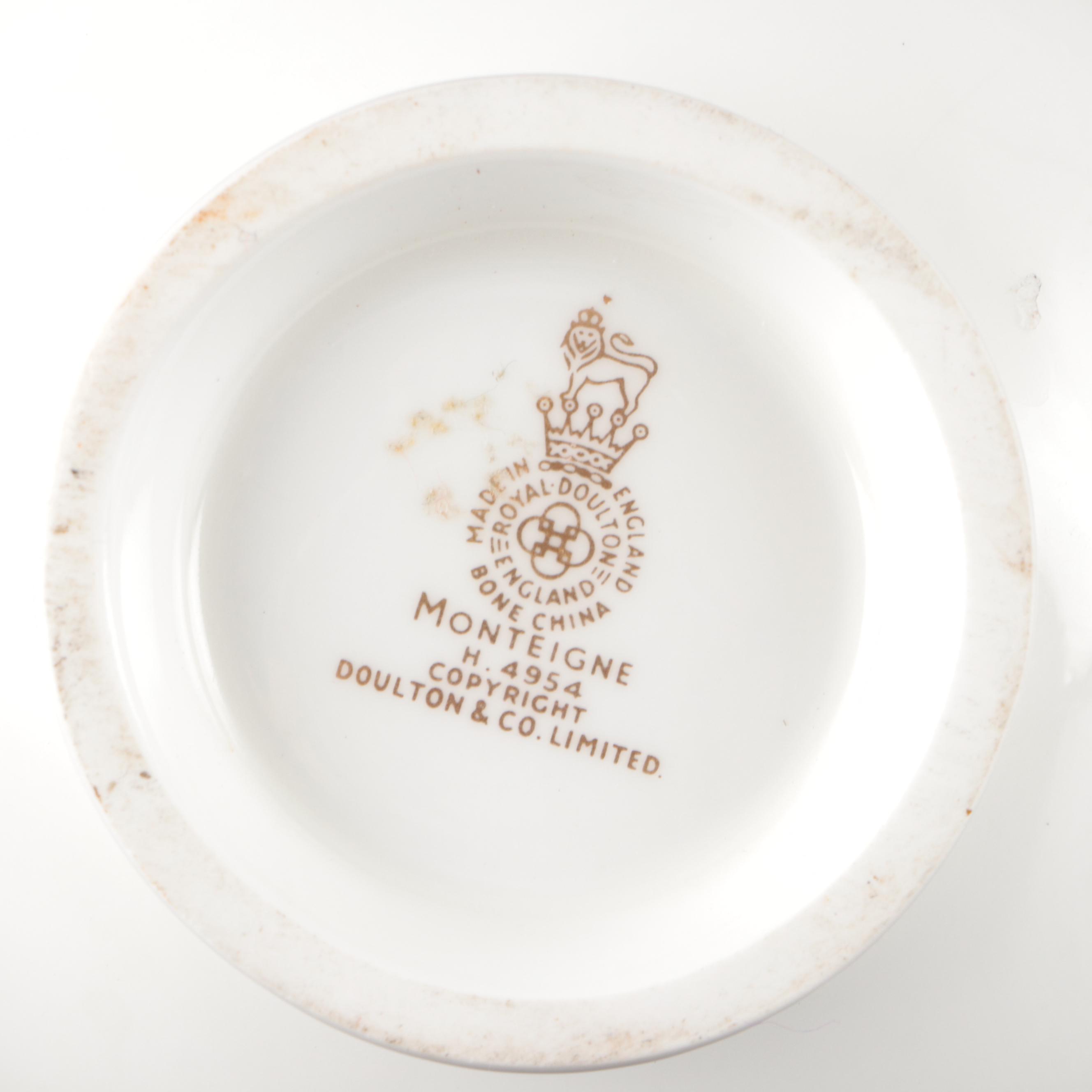 Royal Doulton "Monteigne" Bone China Plates and Tea Accesories