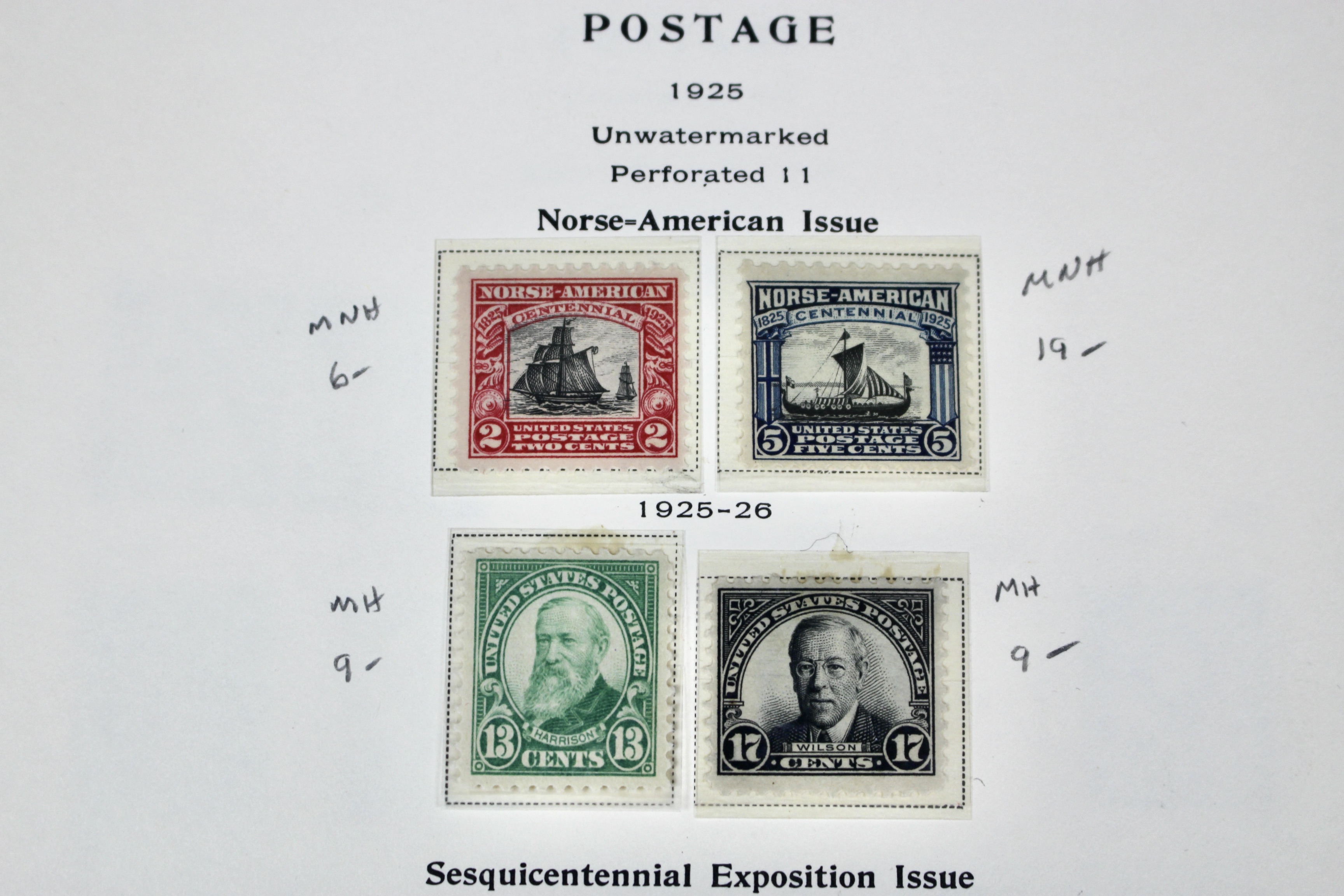 Mint Condition U.S. Postage Stamp Collection, 1919 to 1932