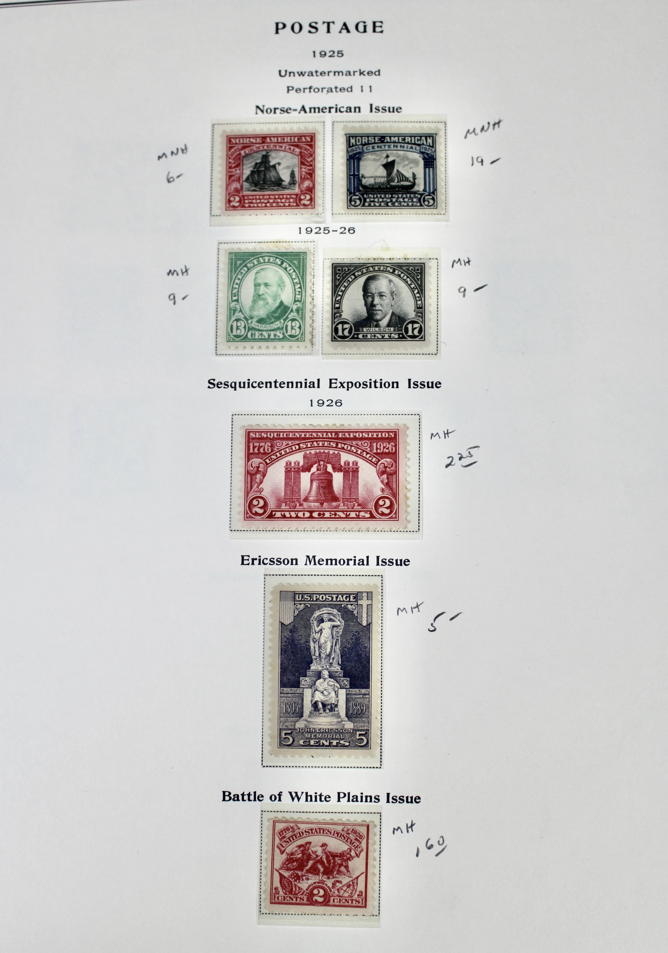 Mint Condition U.S. Postage Stamp Collection, 1919 to 1932