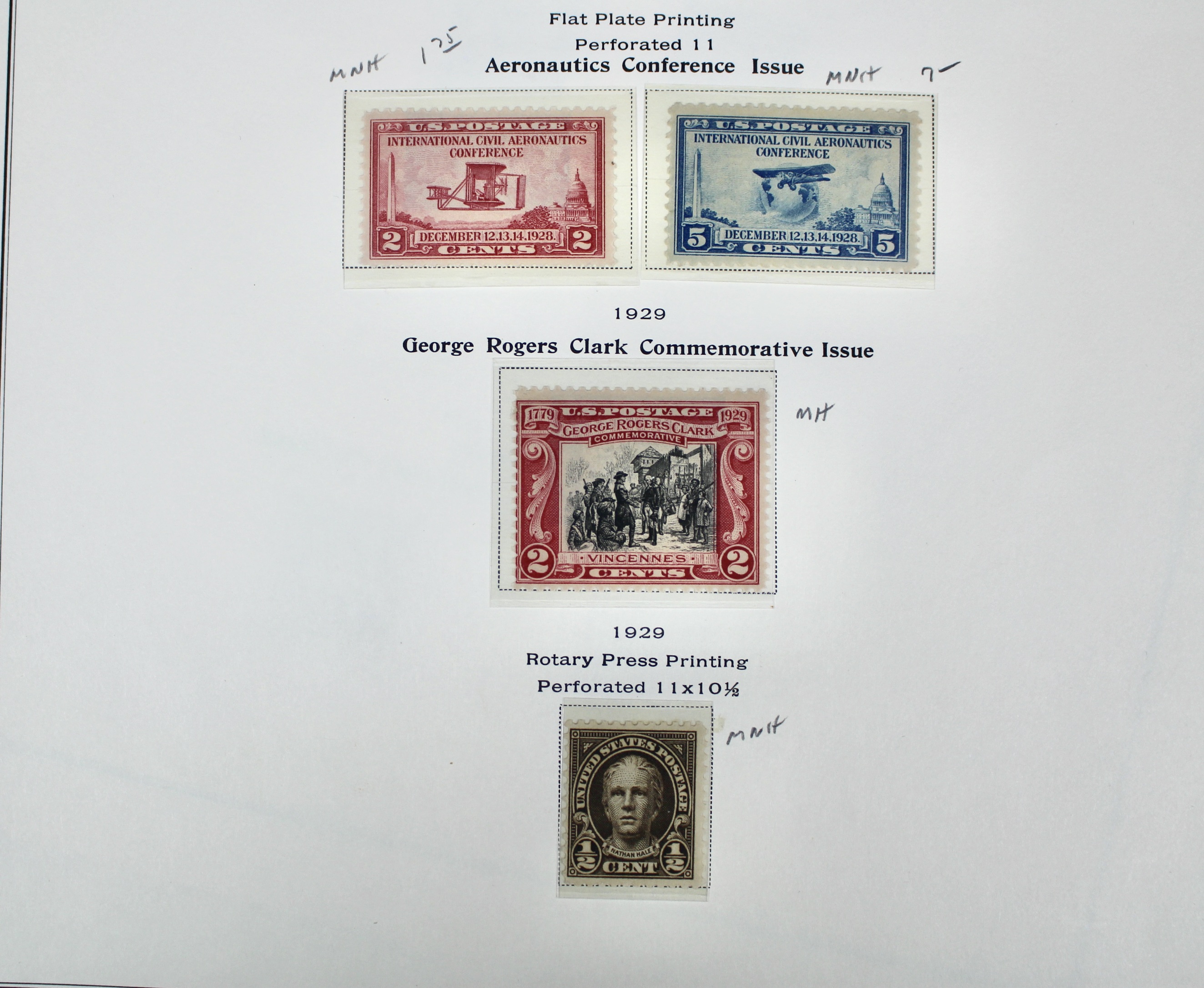 Mint Condition U.S. Postage Stamp Collection, 1919 to 1932