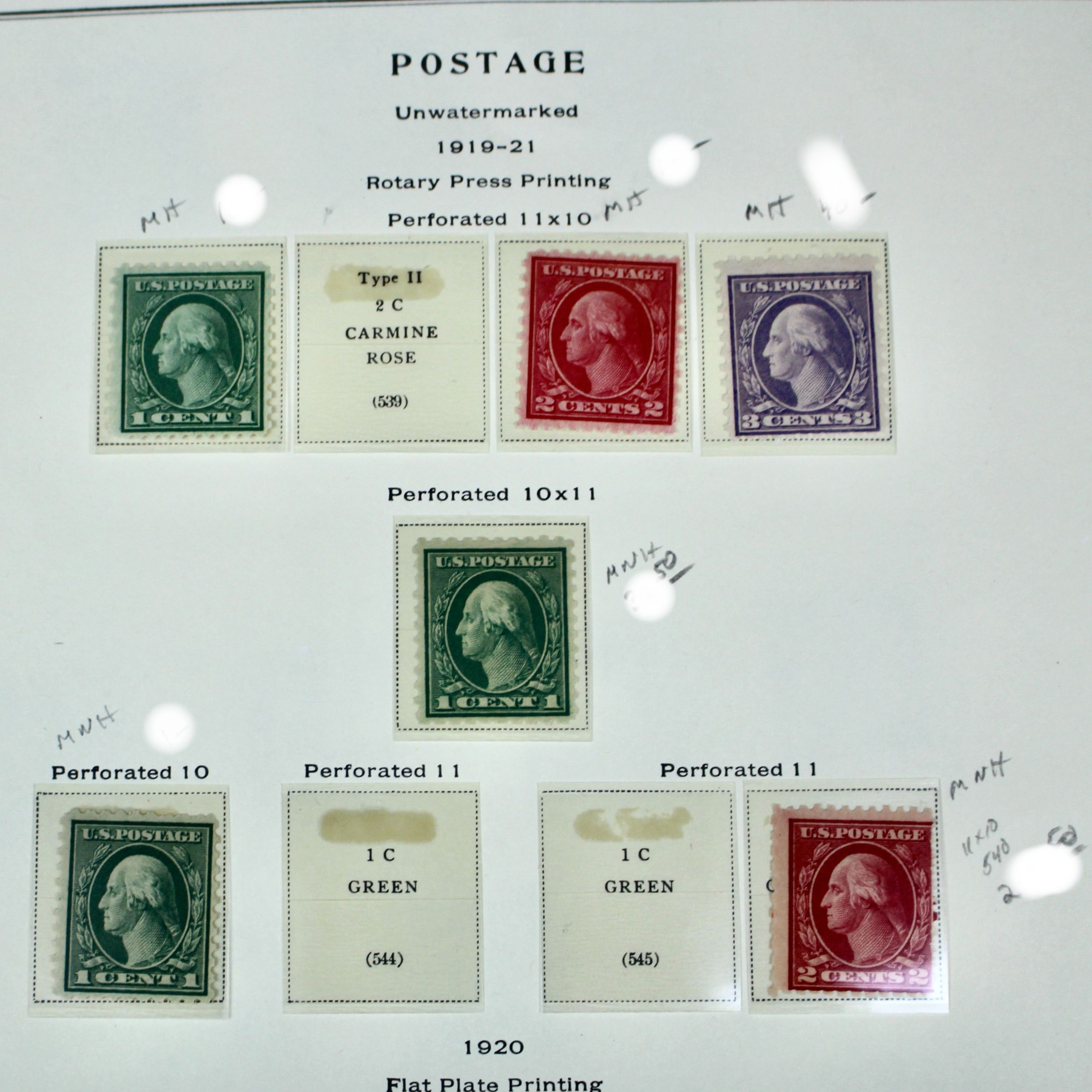 Mint Condition U.S. Postage Stamp Collection, 1919 to 1932