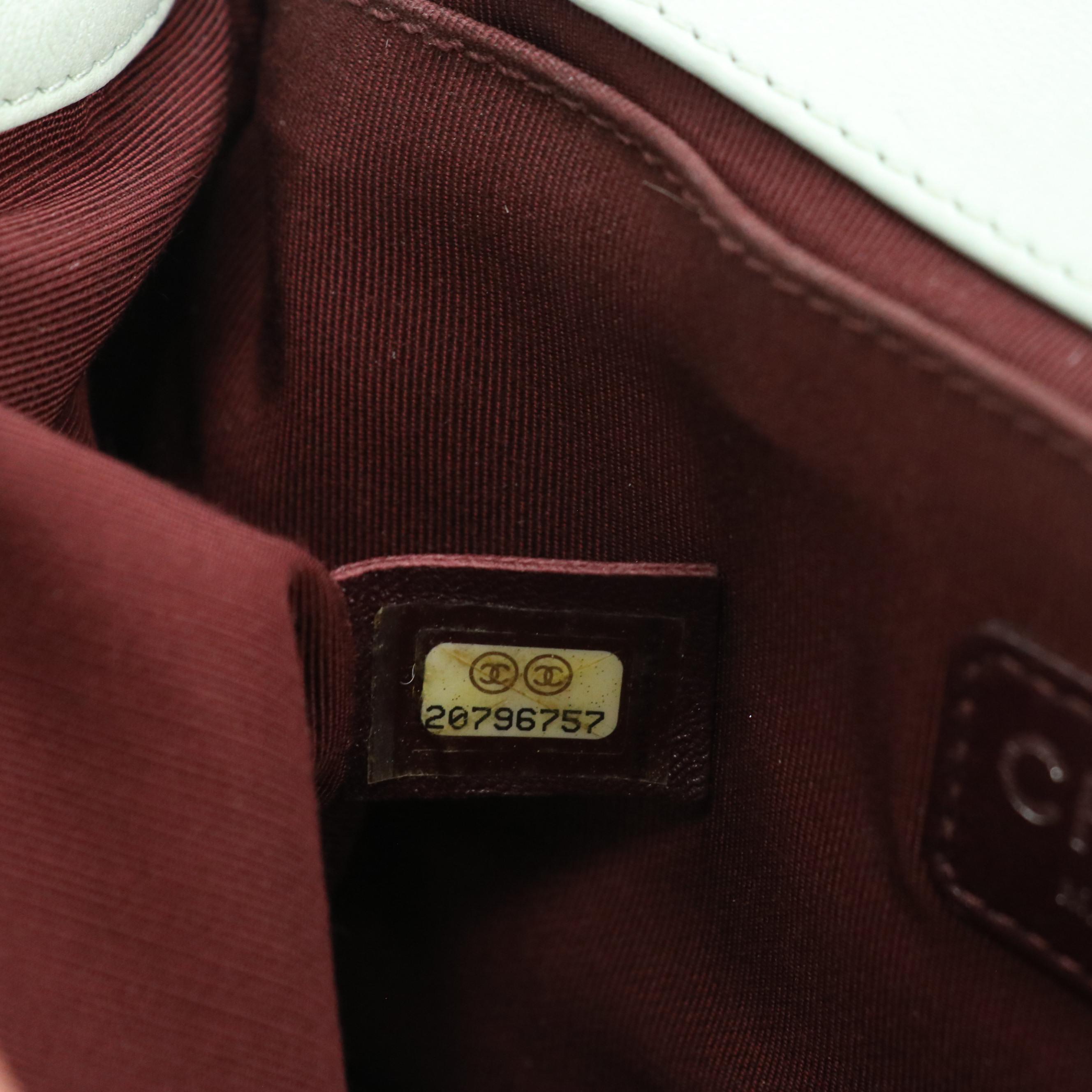 Chanel Medium Boy Flap Shoulder Bag in Chevron Quilted Lambskin Leather with Box