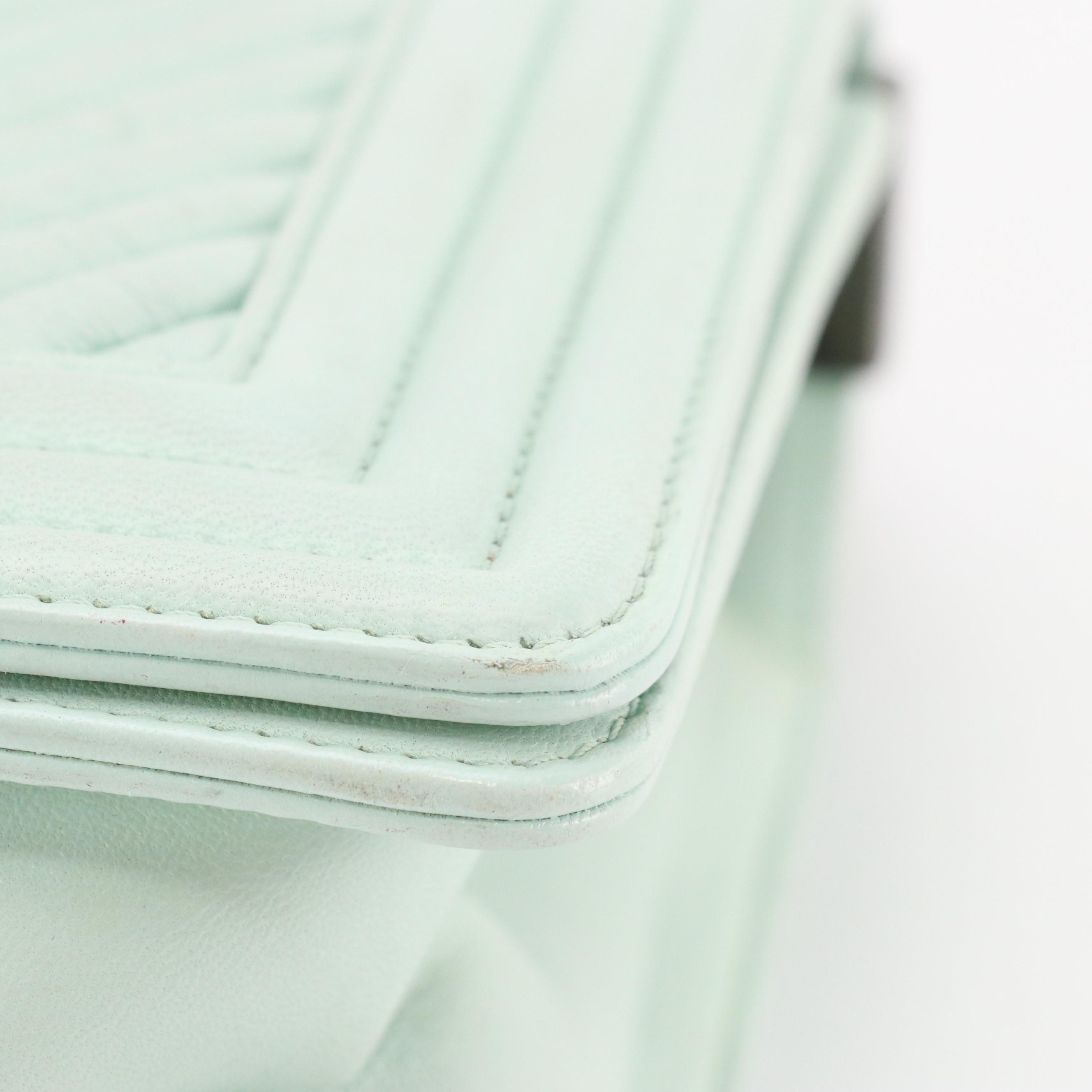 Chanel Medium Boy Flap Shoulder Bag in Chevron Quilted Lambskin Leather with Box