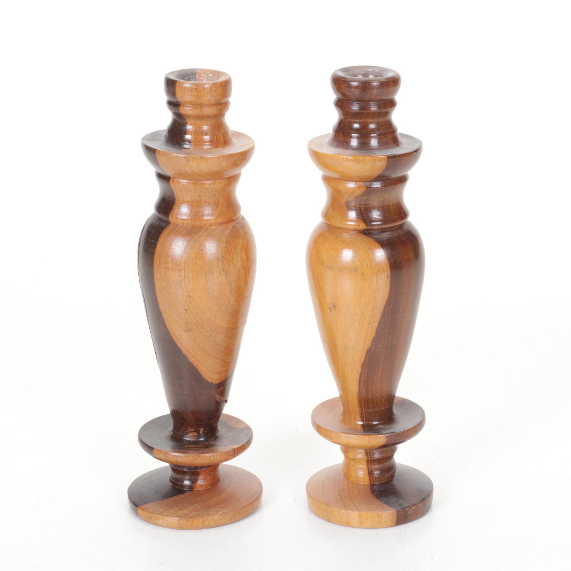 Tropical Hardwood  Two-Handled Tray with Wood Salt and Pepper and More