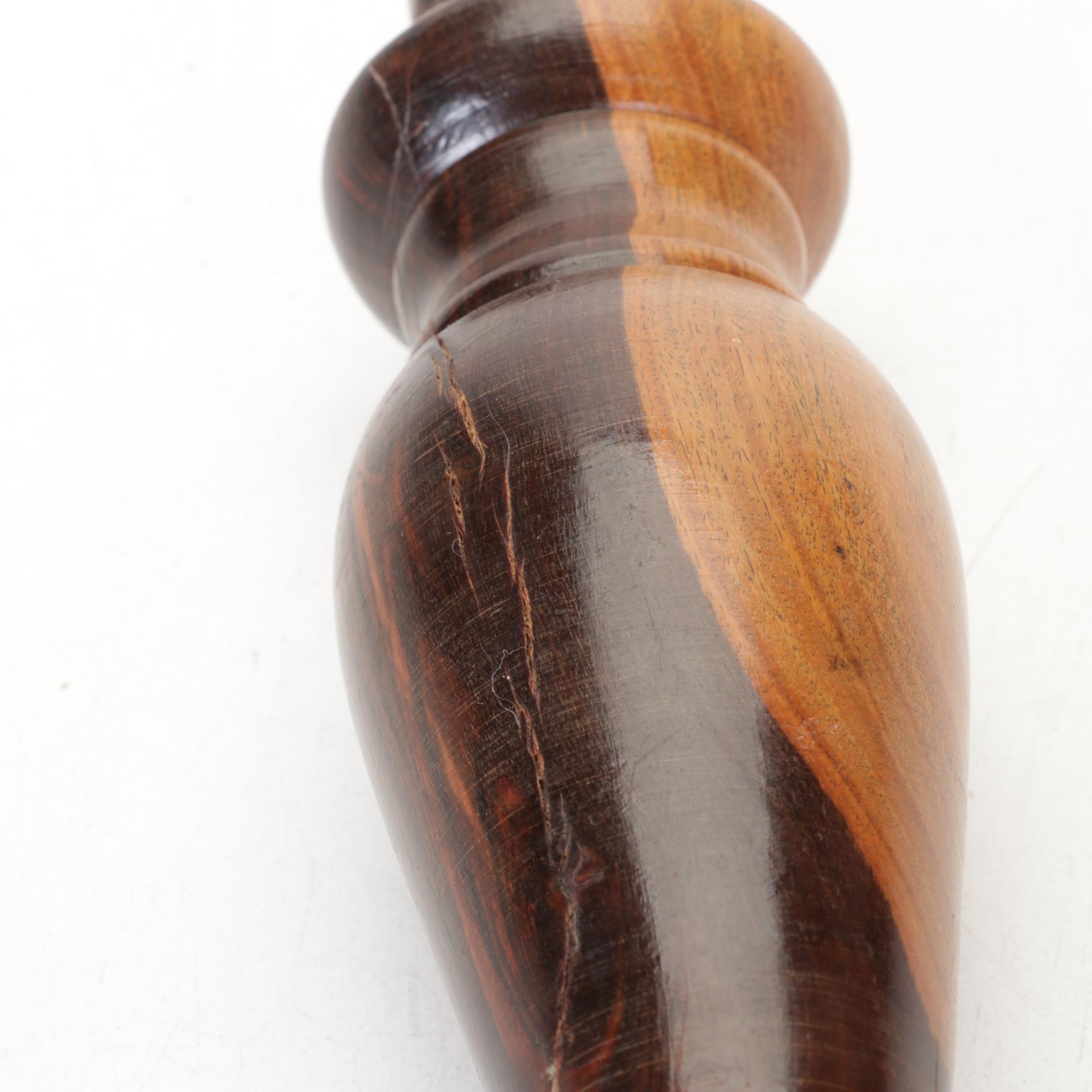 Tropical Hardwood  Two-Handled Tray with Wood Salt and Pepper and More