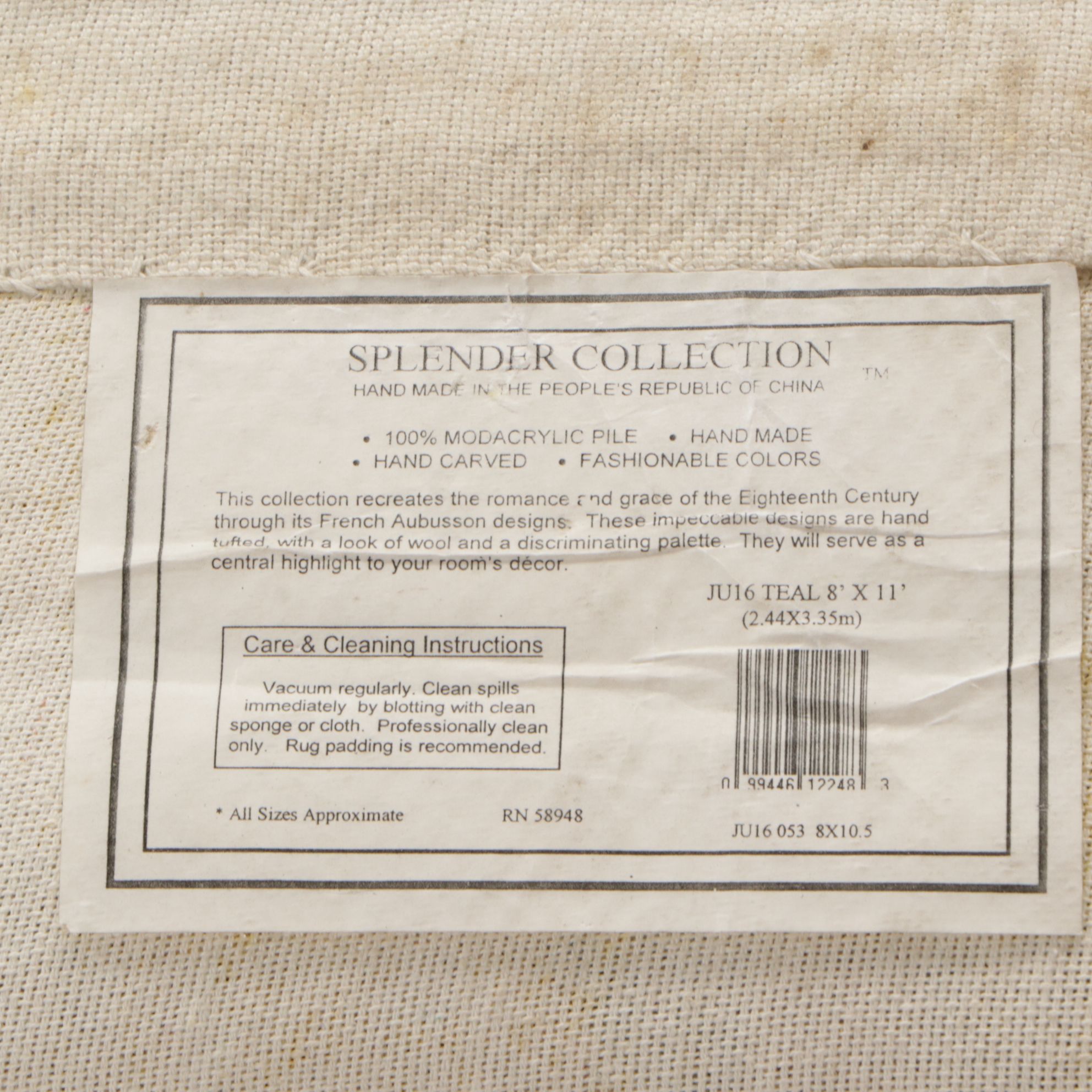 8' x 11' Hand-Tufted Splender Collection Chinese Area Rug