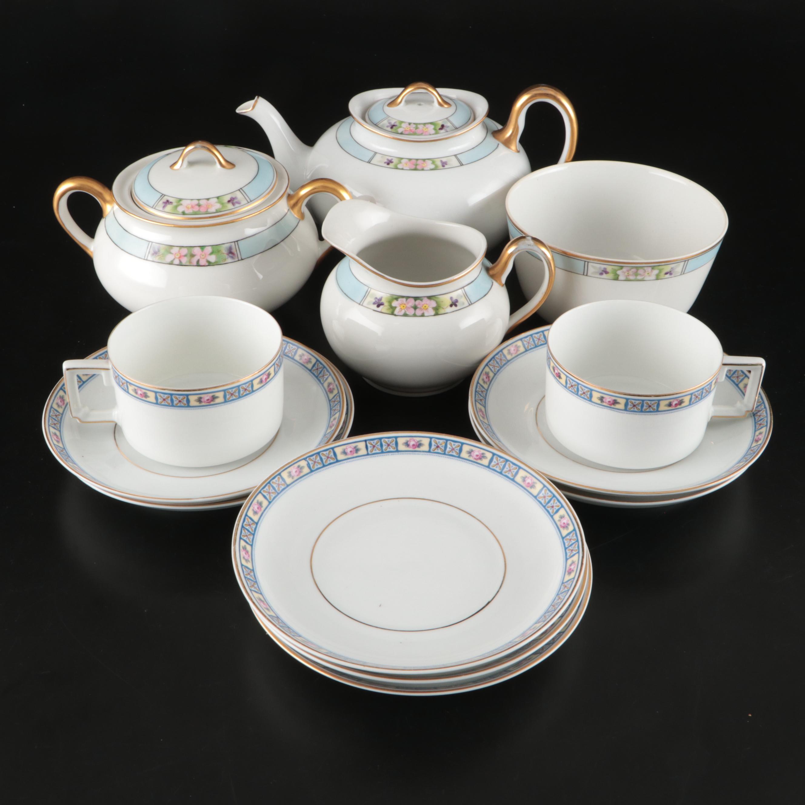Meito Tea Set with Heinrich & Co. Art Deco Style Tea Set and Tableware