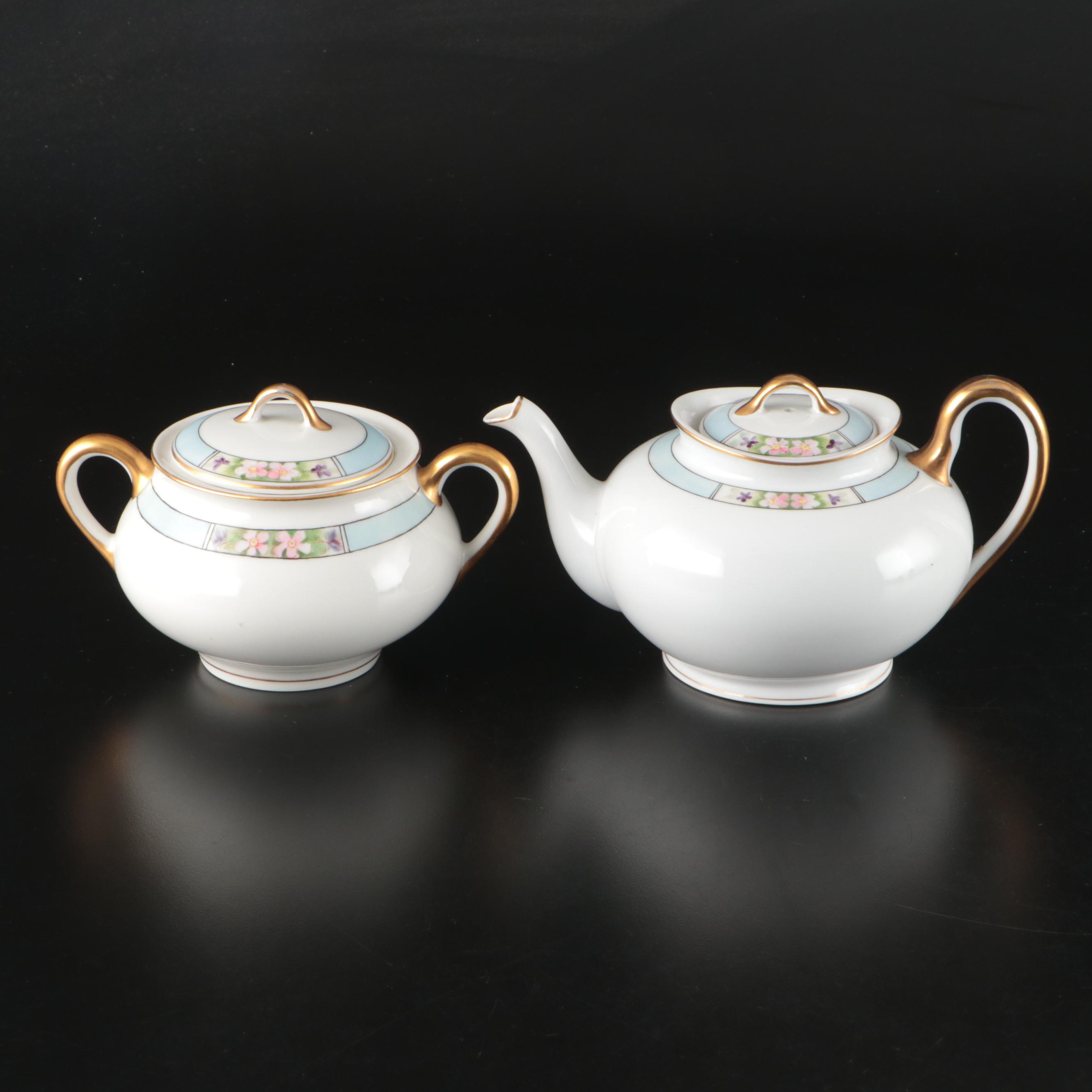 Meito Tea Set with Heinrich & Co. Art Deco Style Tea Set and Tableware