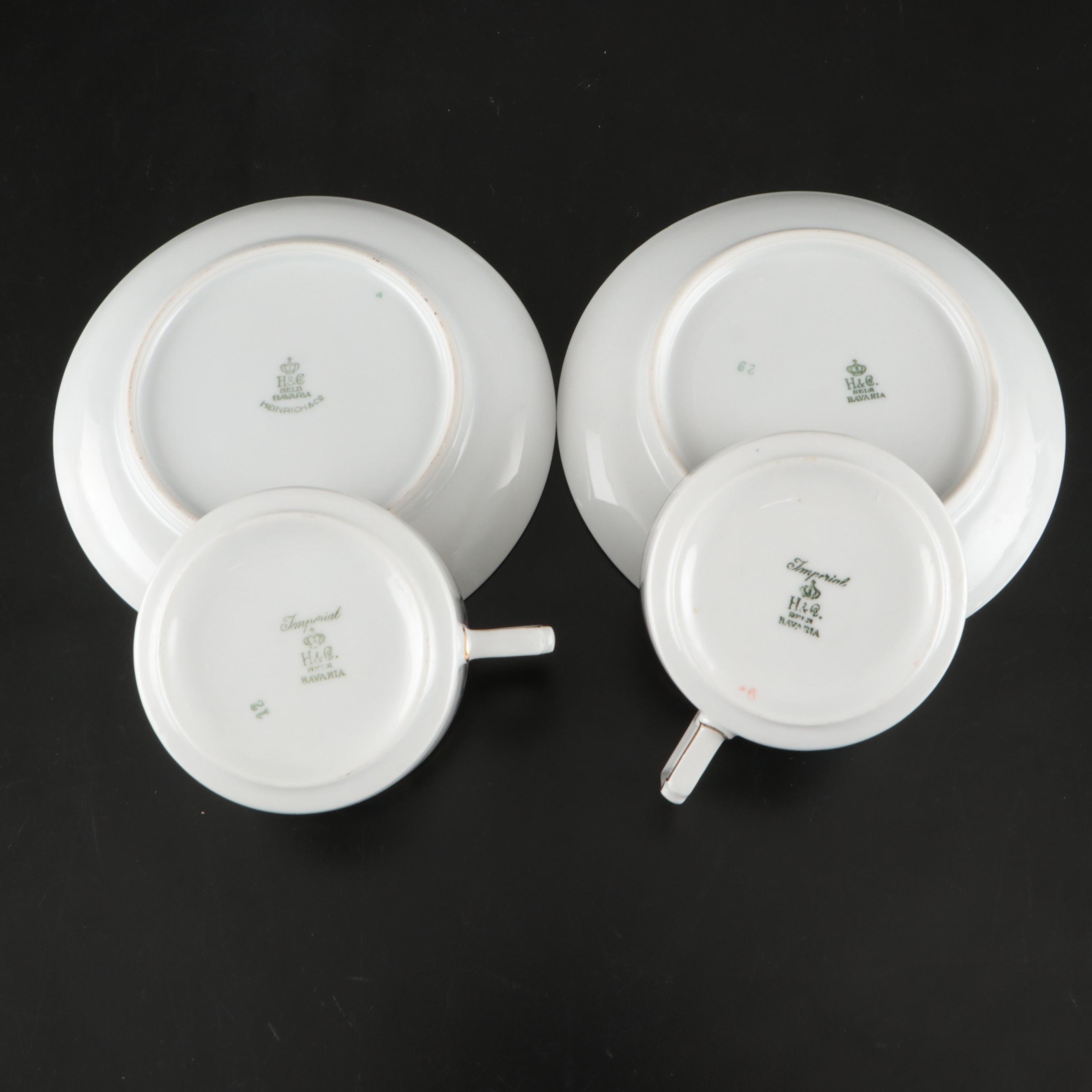 Meito Tea Set with Heinrich & Co. Art Deco Style Tea Set and Tableware