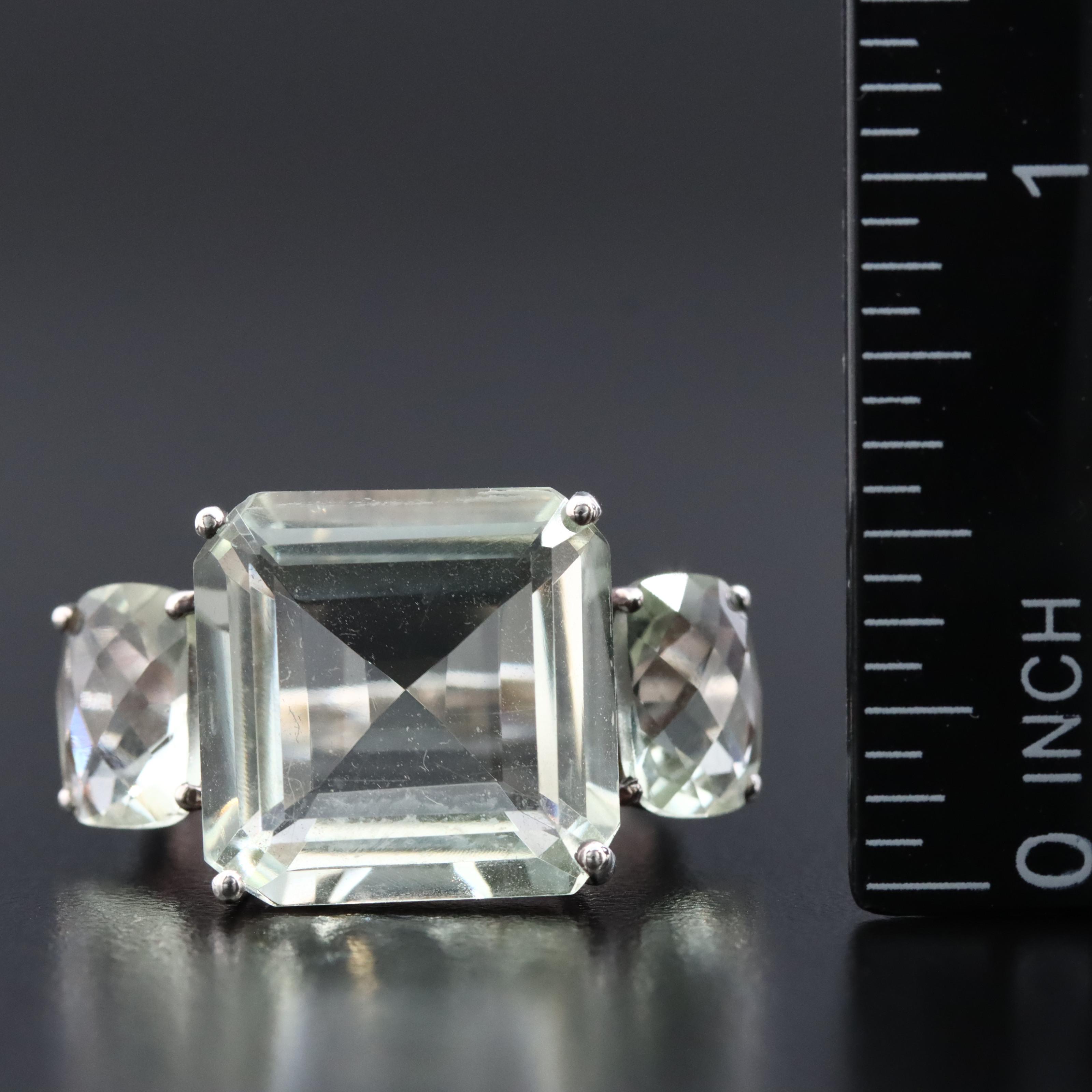 Sterling Prasiolite Ring