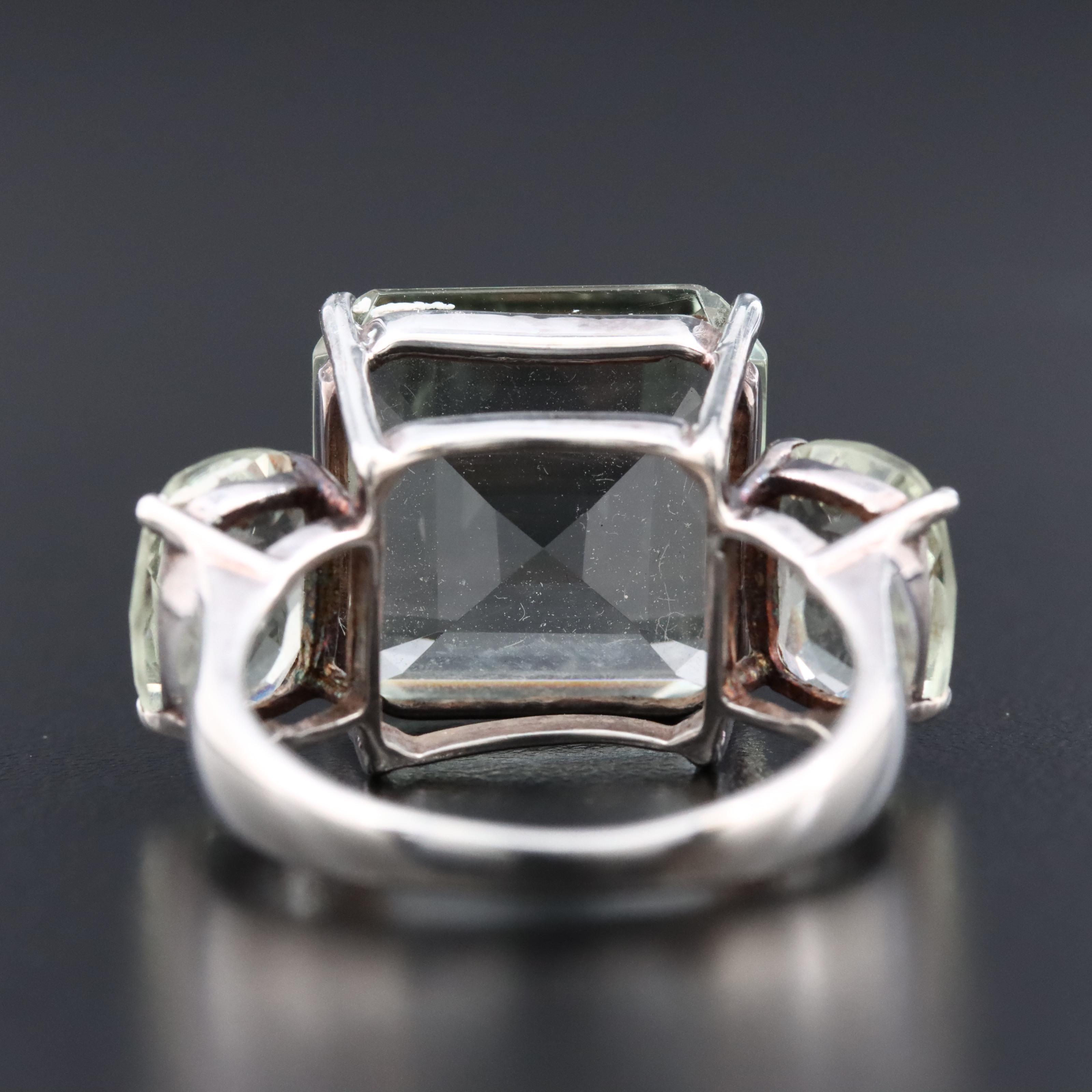 Sterling Prasiolite Ring