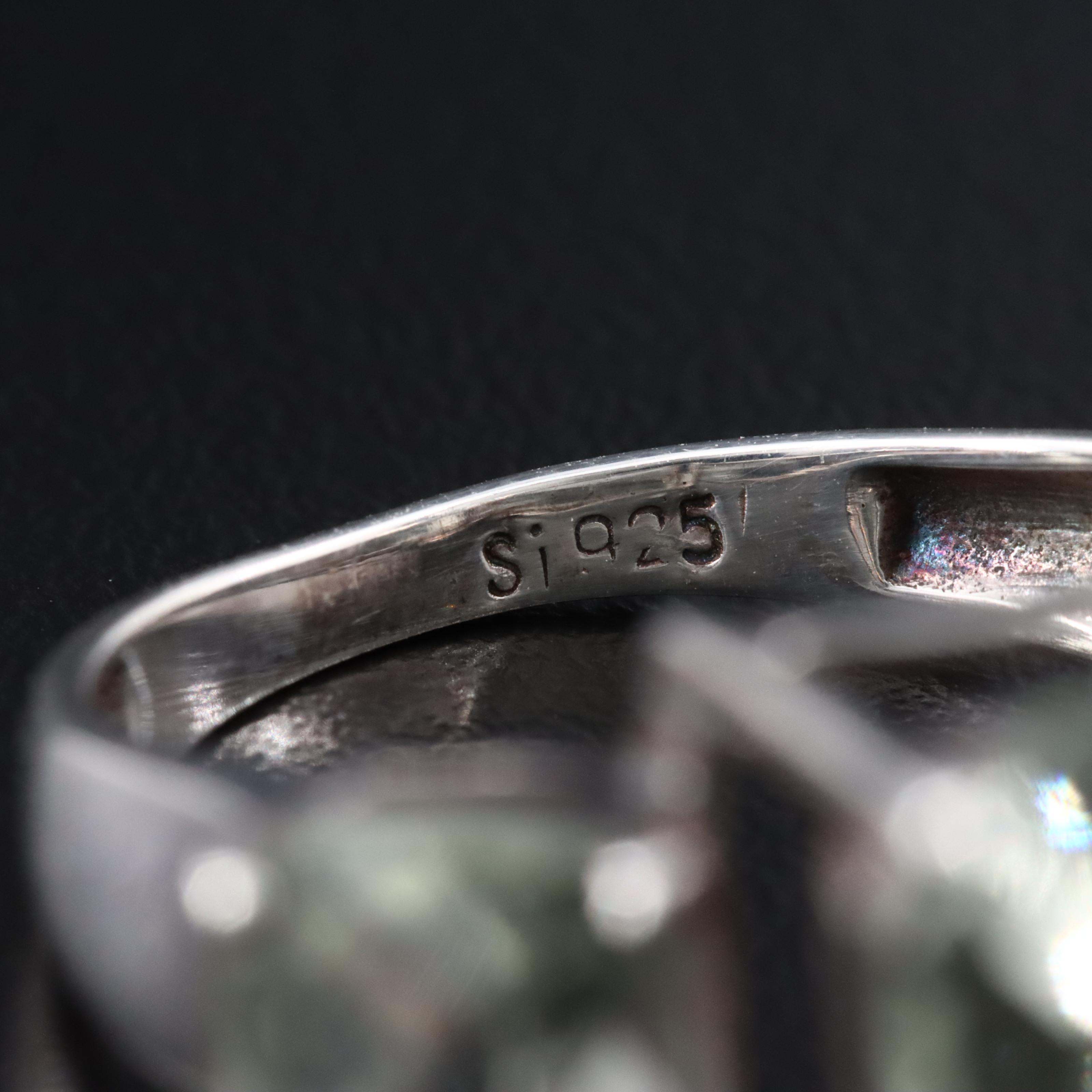 Sterling Prasiolite Ring