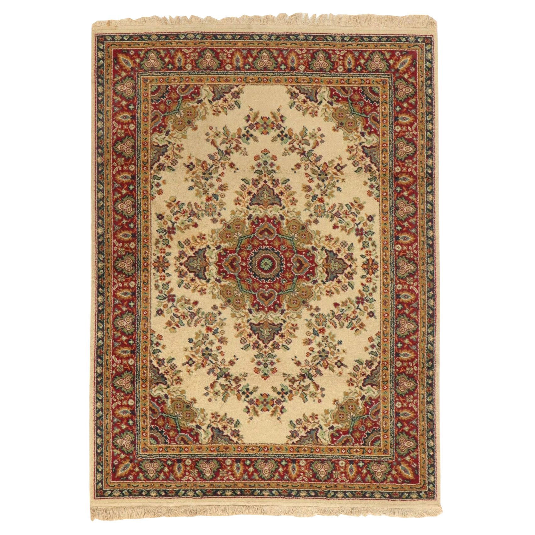 4'6 x 6'2 Machine Made Madras Persian Style Area Rug