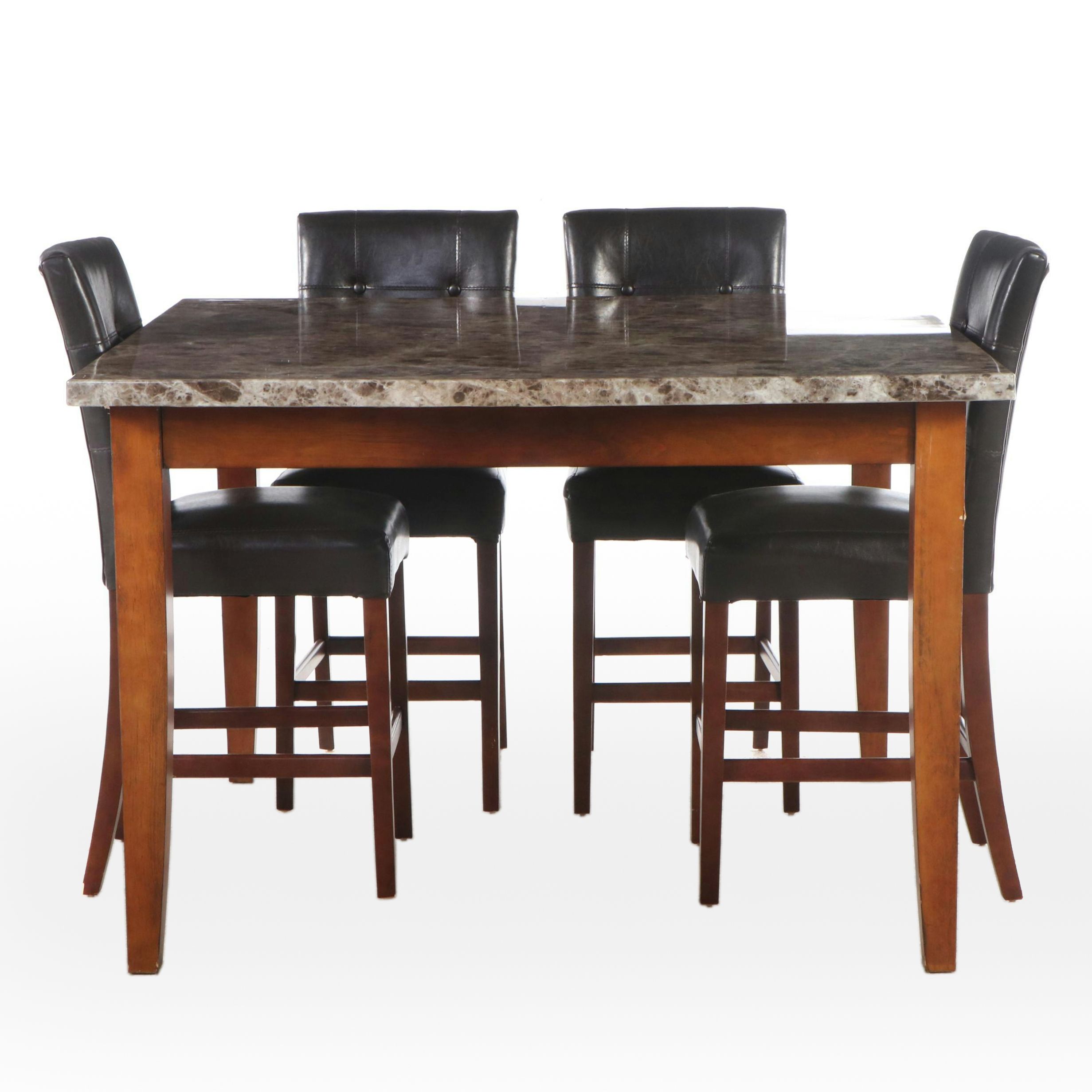 Contemporary Five-Piece Hightop Dining Set