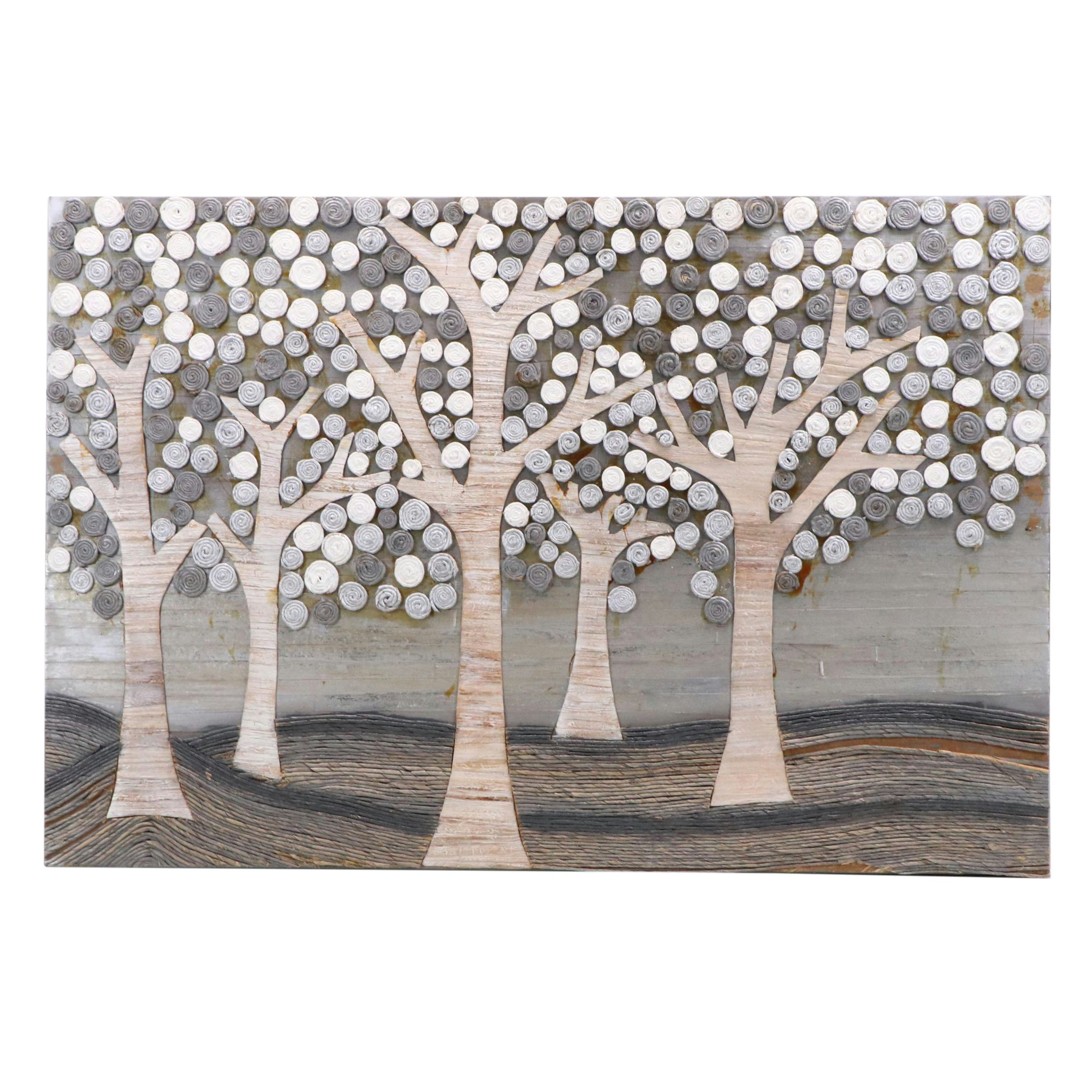 Mixed Media Landscape Wall Panel