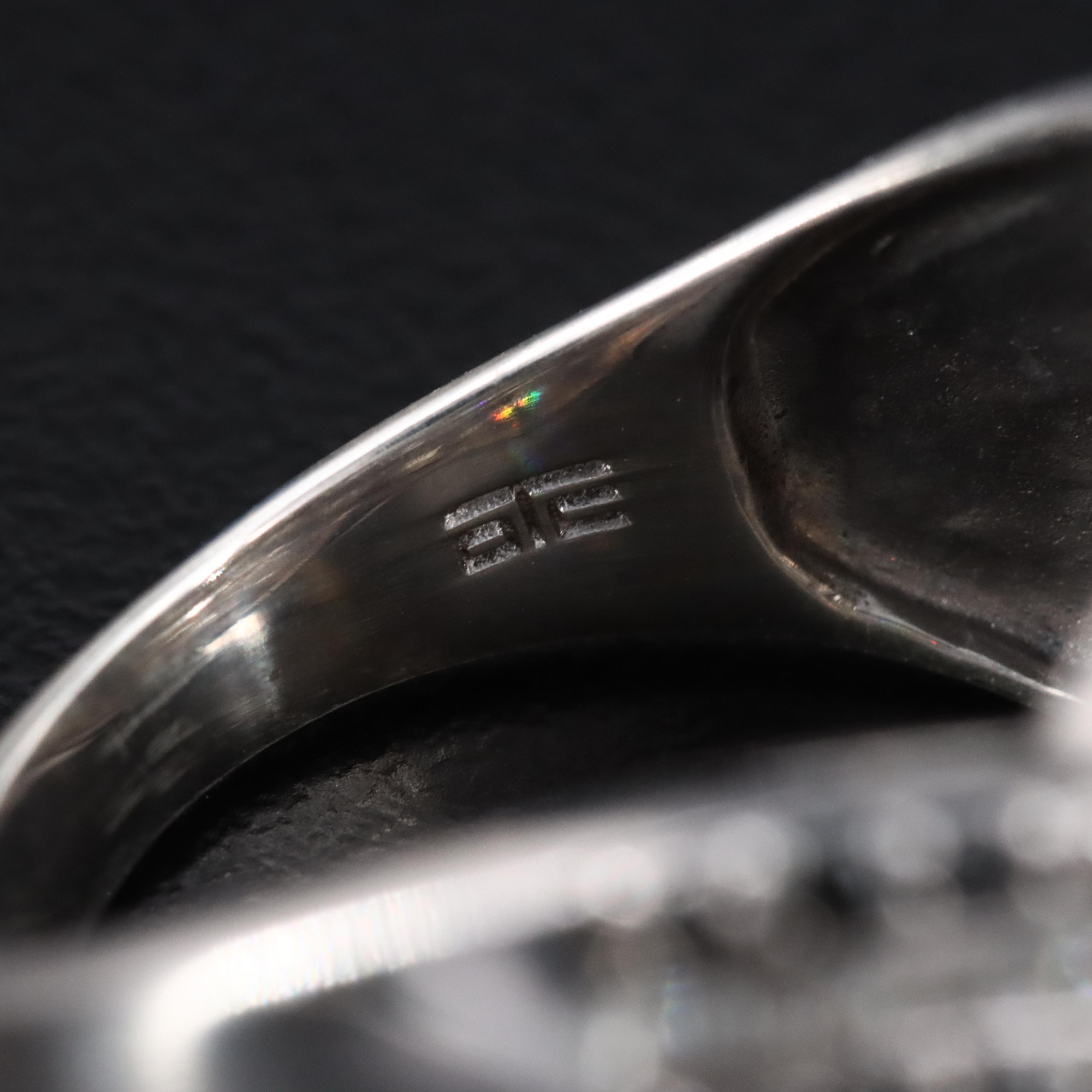 Sterling Diamond Ring Featuring Fancy Black