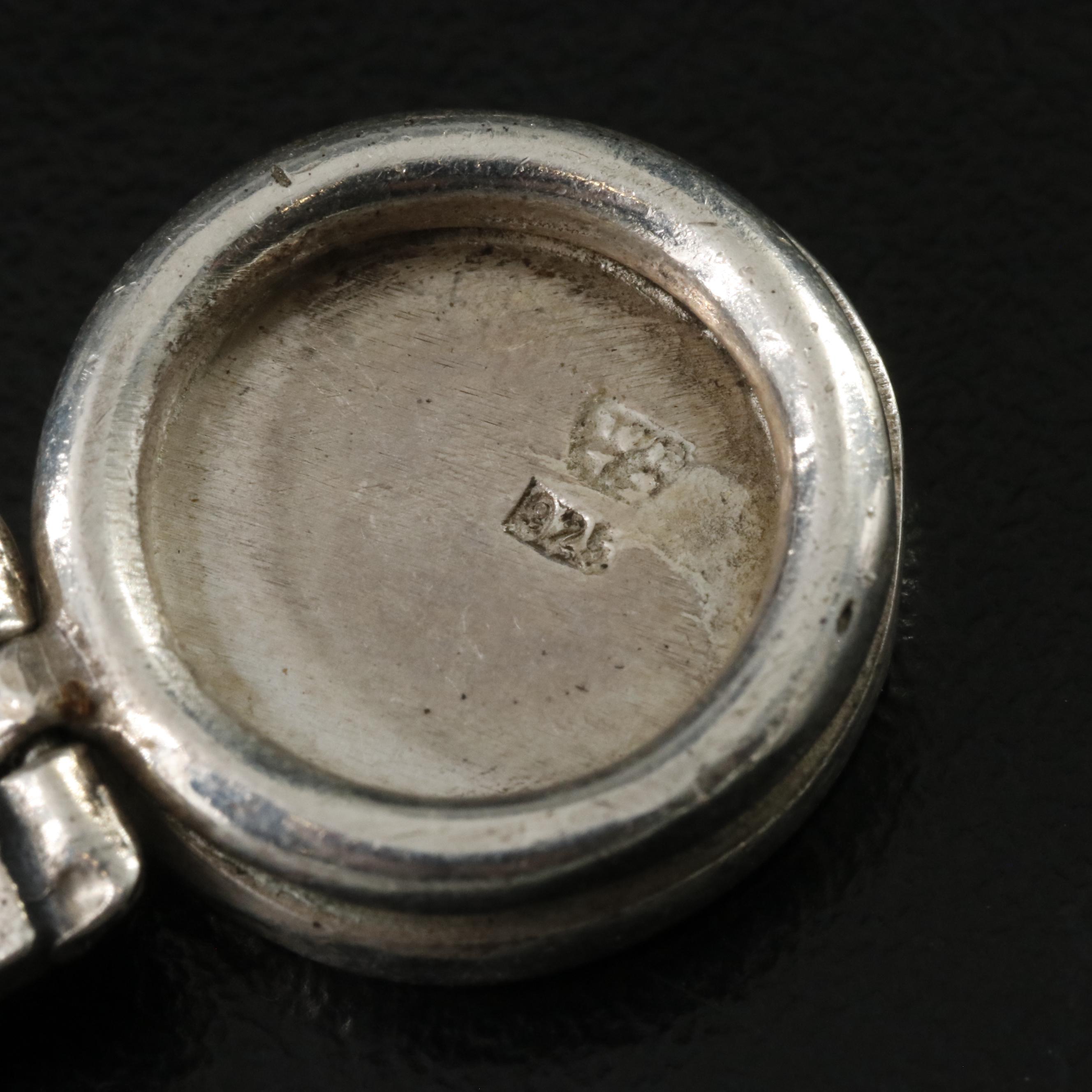 Sterling Roman "Style" Glass Drop Earrings