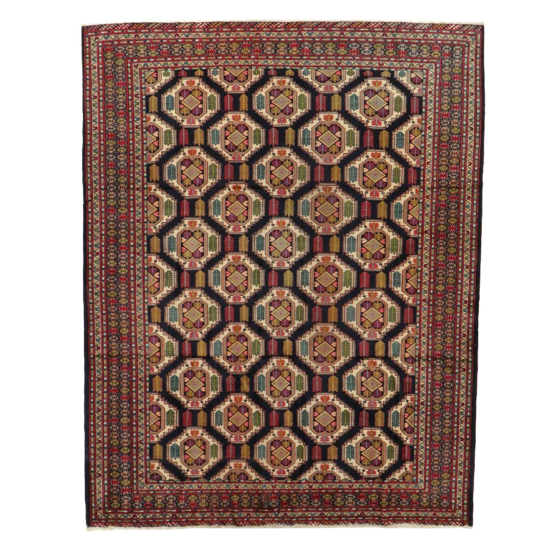 9'7 x 12'4 Hand-Knotted Caucasian Kazak Room Sized Rug