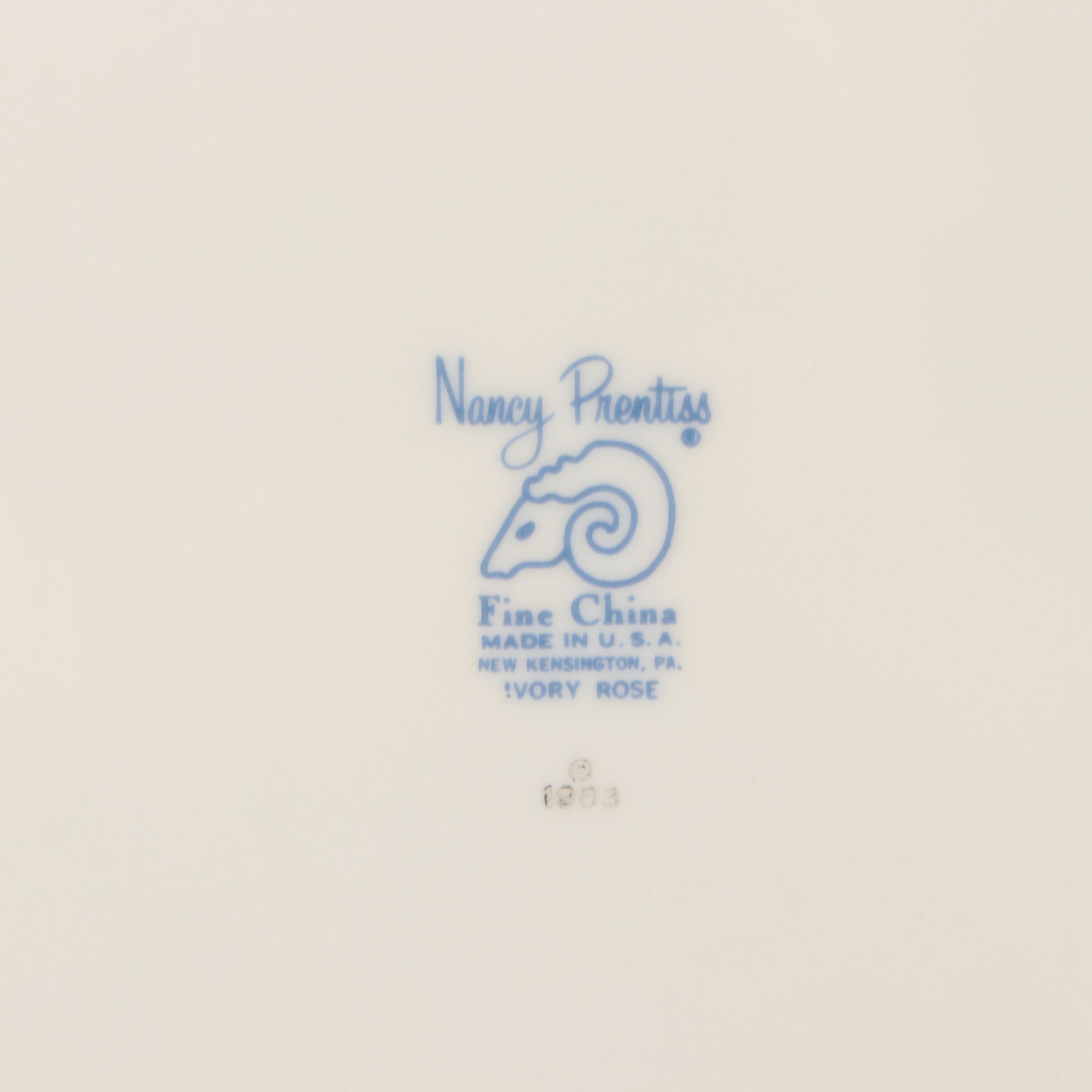 Nancy Prentiss "Ivory Rose" Porcelain Dinnerware and Serving Pieces