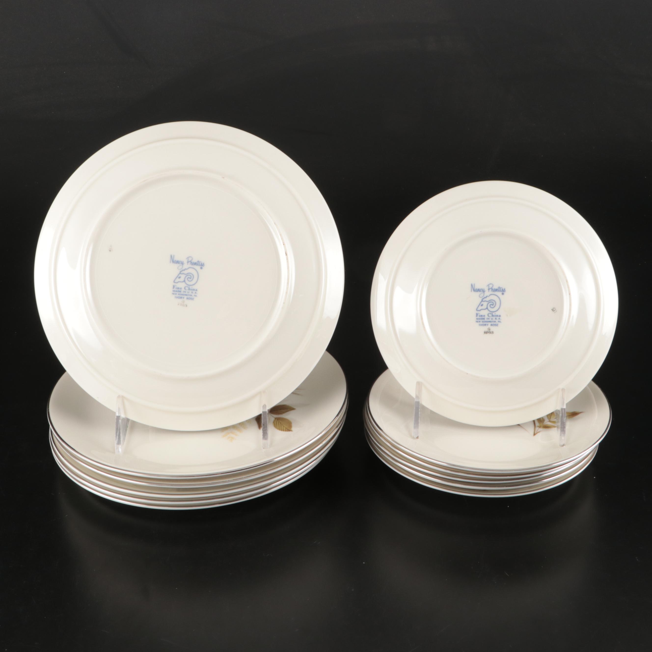 Nancy Prentiss "Ivory Rose" Porcelain Dinnerware and Serving Pieces