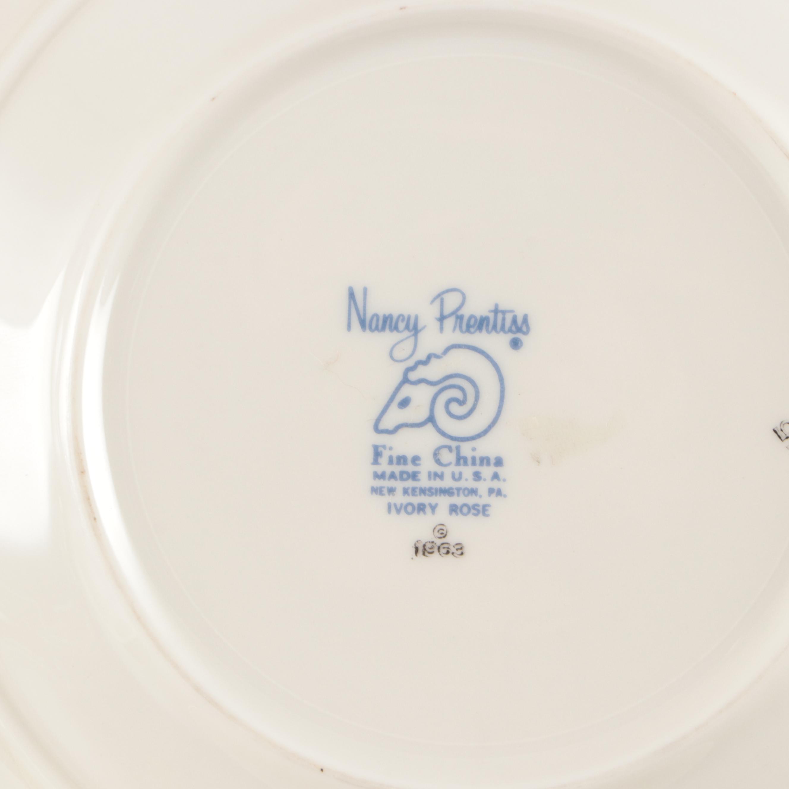 Nancy Prentiss "Ivory Rose" Porcelain Dinnerware and Serving Pieces