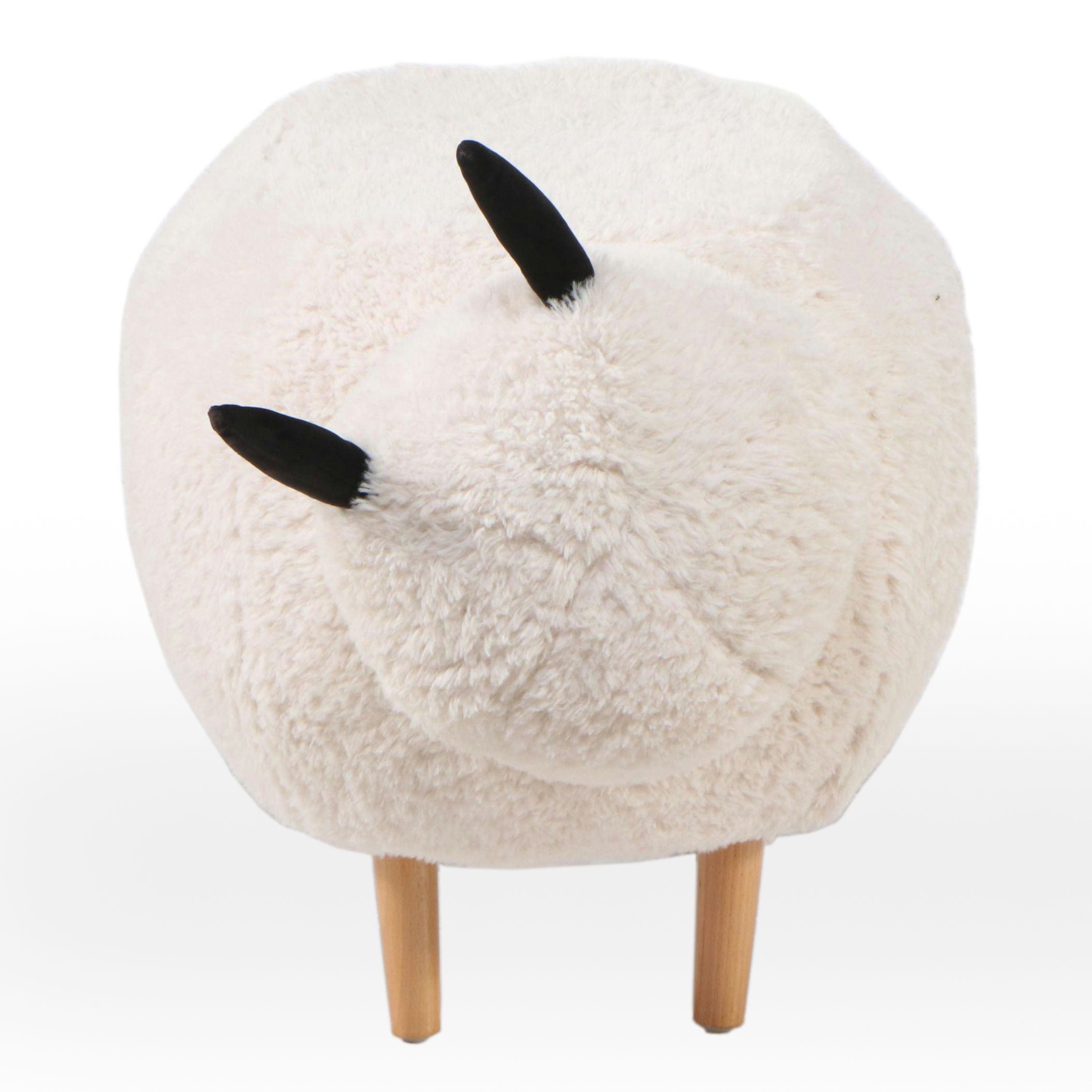 Noble House "Madison Velvet Sheep" Ottoman