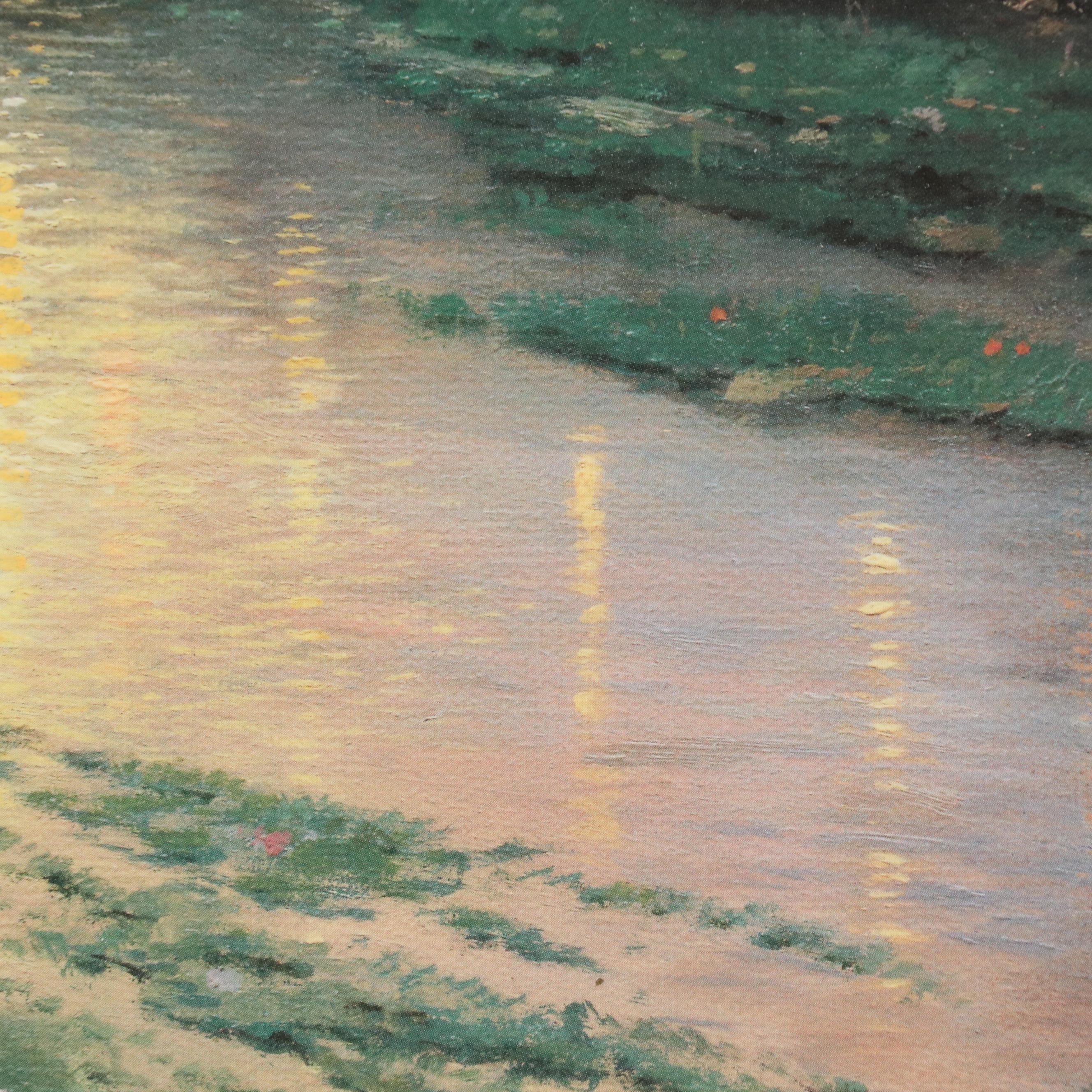 Thomas Kinkade Hand-Embellished Offset Lithograph "Lamplight Inn"